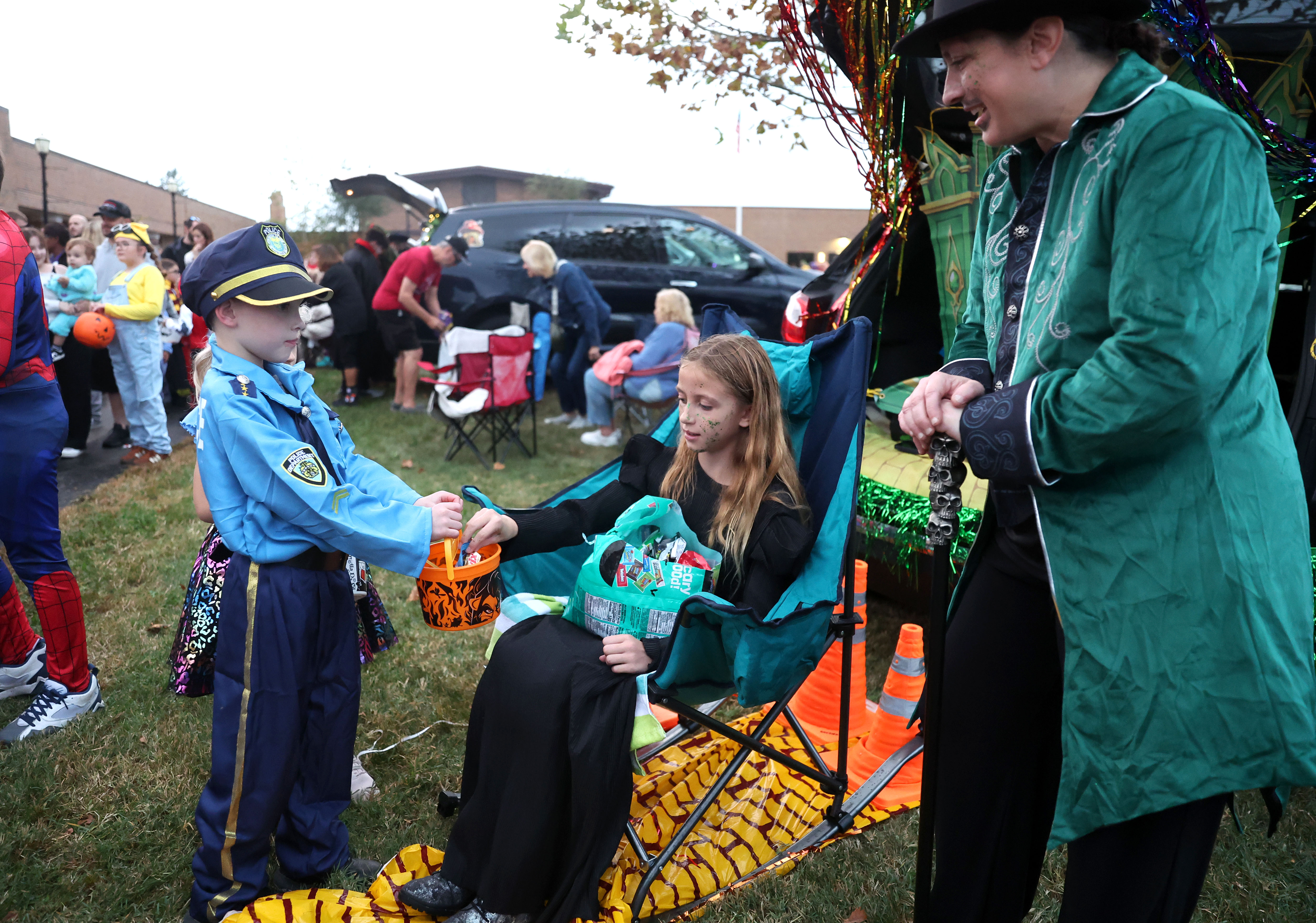 Students in costume Trunk-or-Treat