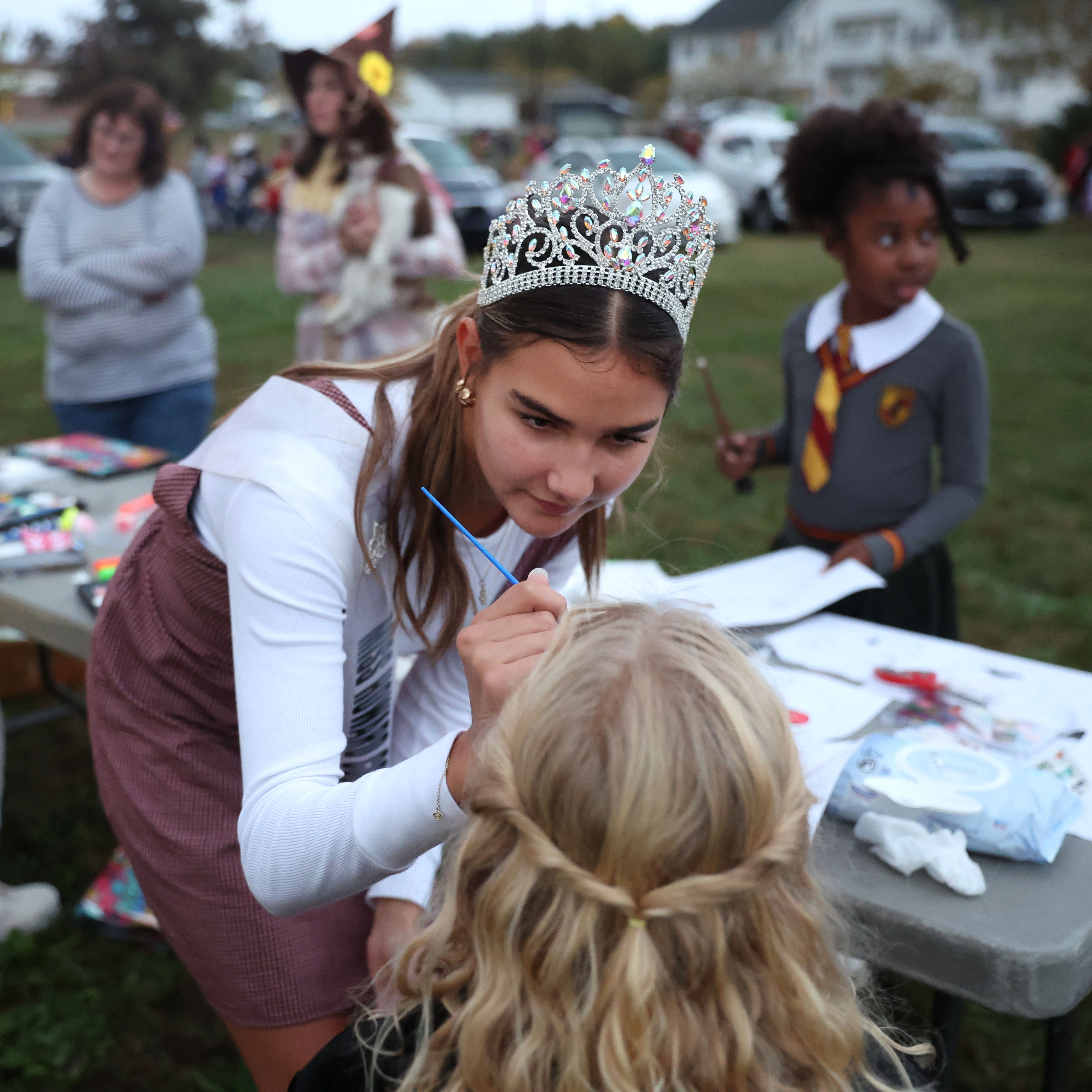 Students in costume Trunk-or-Treat