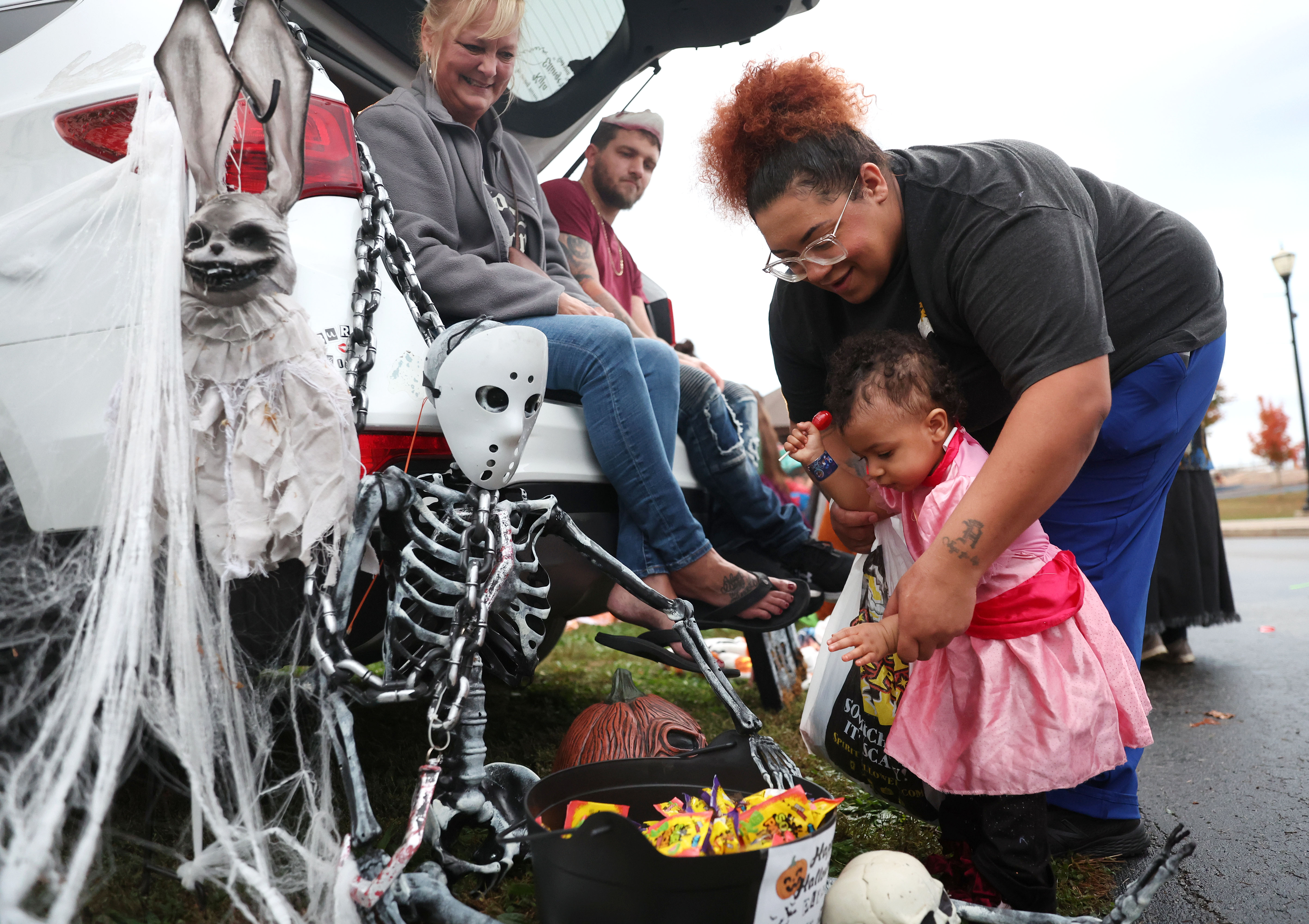 Students in costume Trunk-or-Treat
