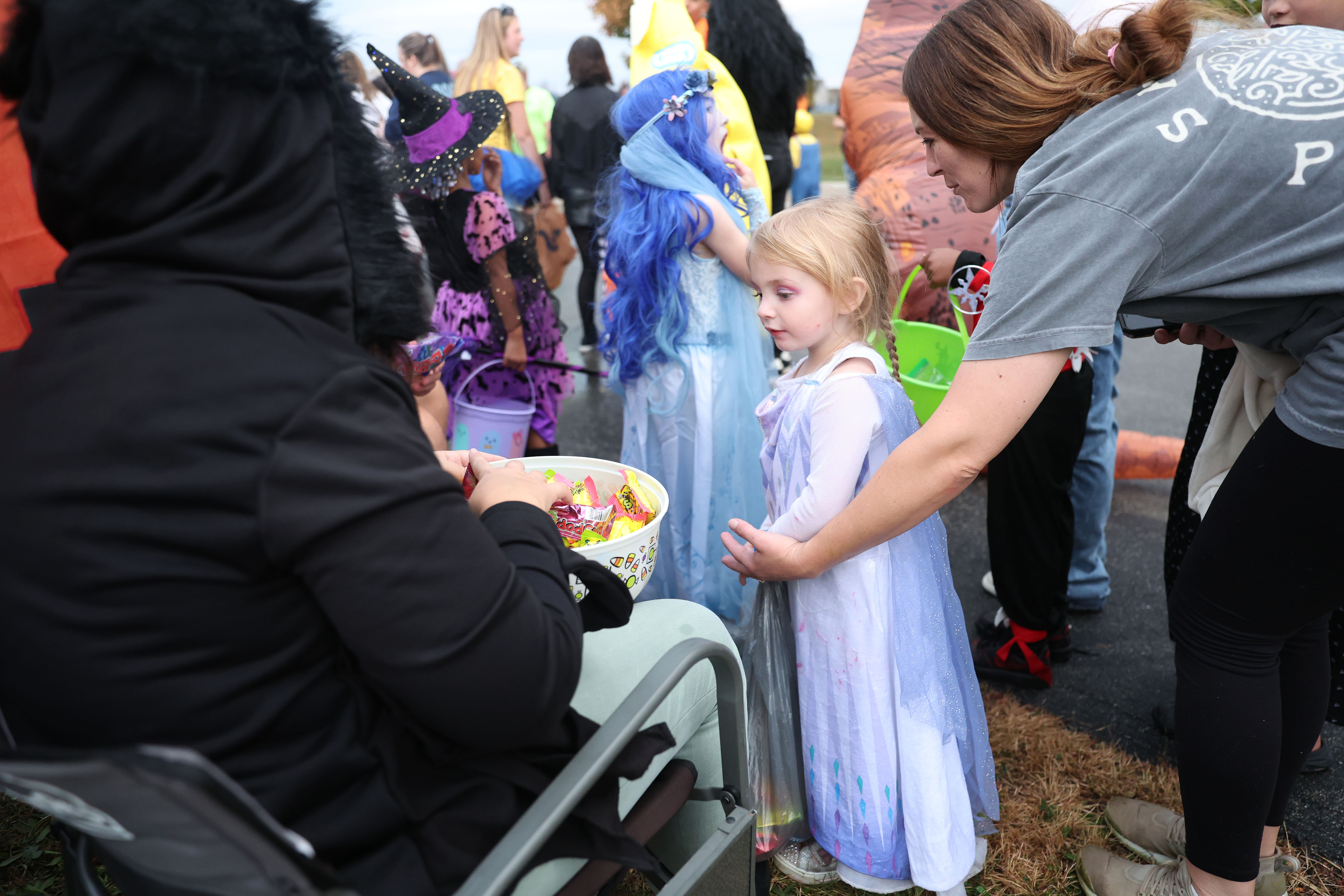 Students in costume Trunk-or-Treat