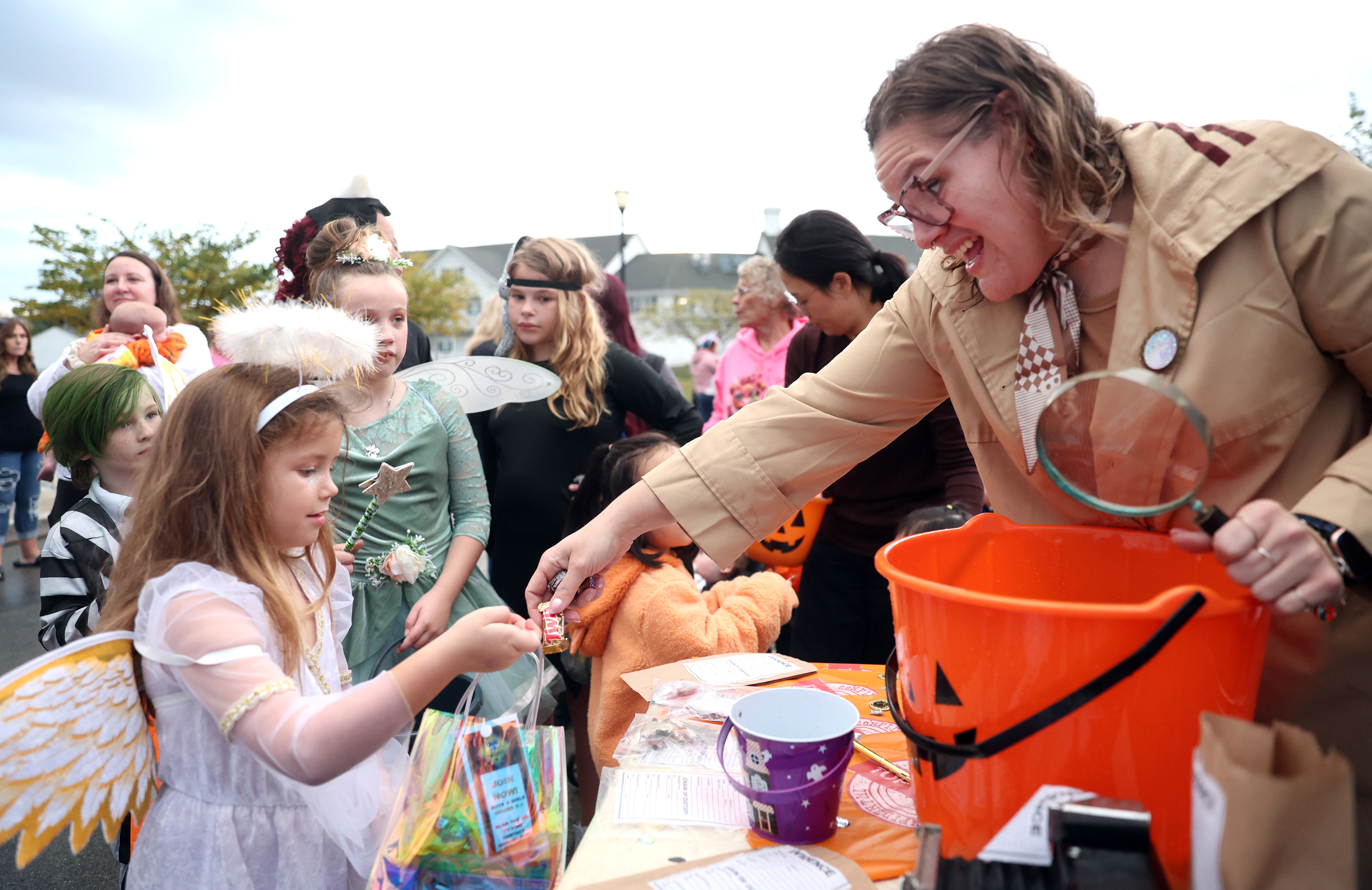 Students in costume Trunk-or-Treat