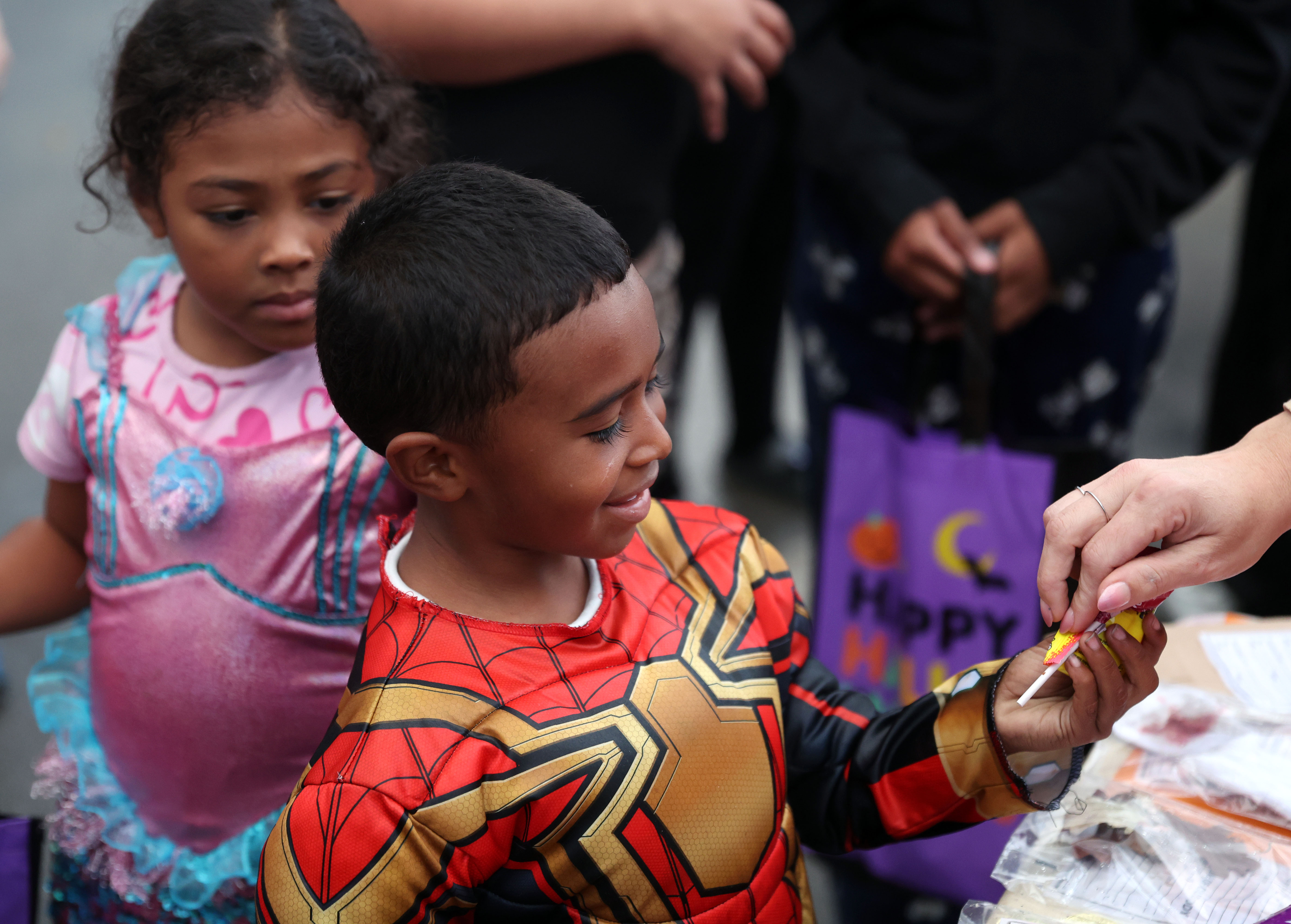 Students in costume Trunk-or-Treat