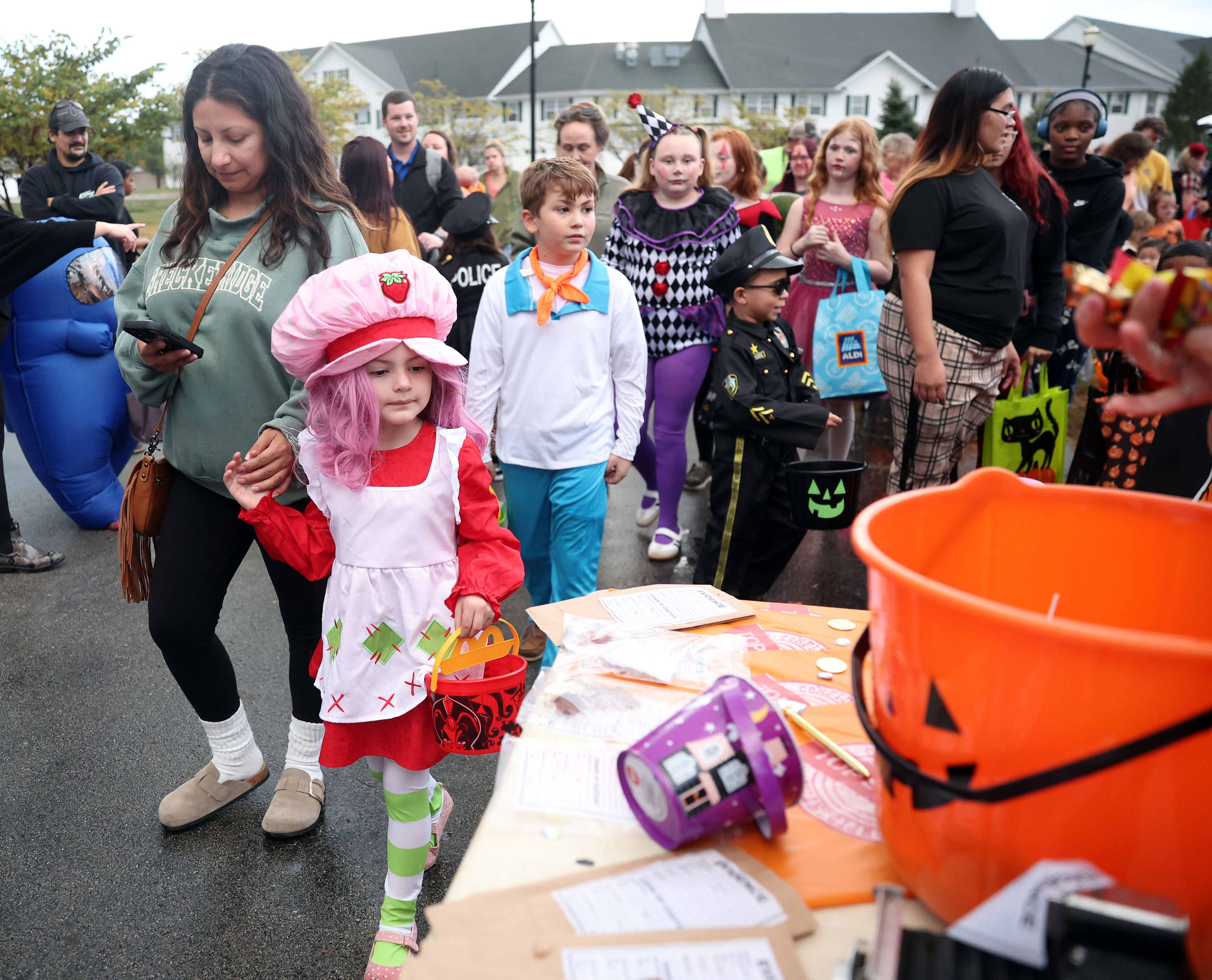 Students in costume Trunk-or-Treat