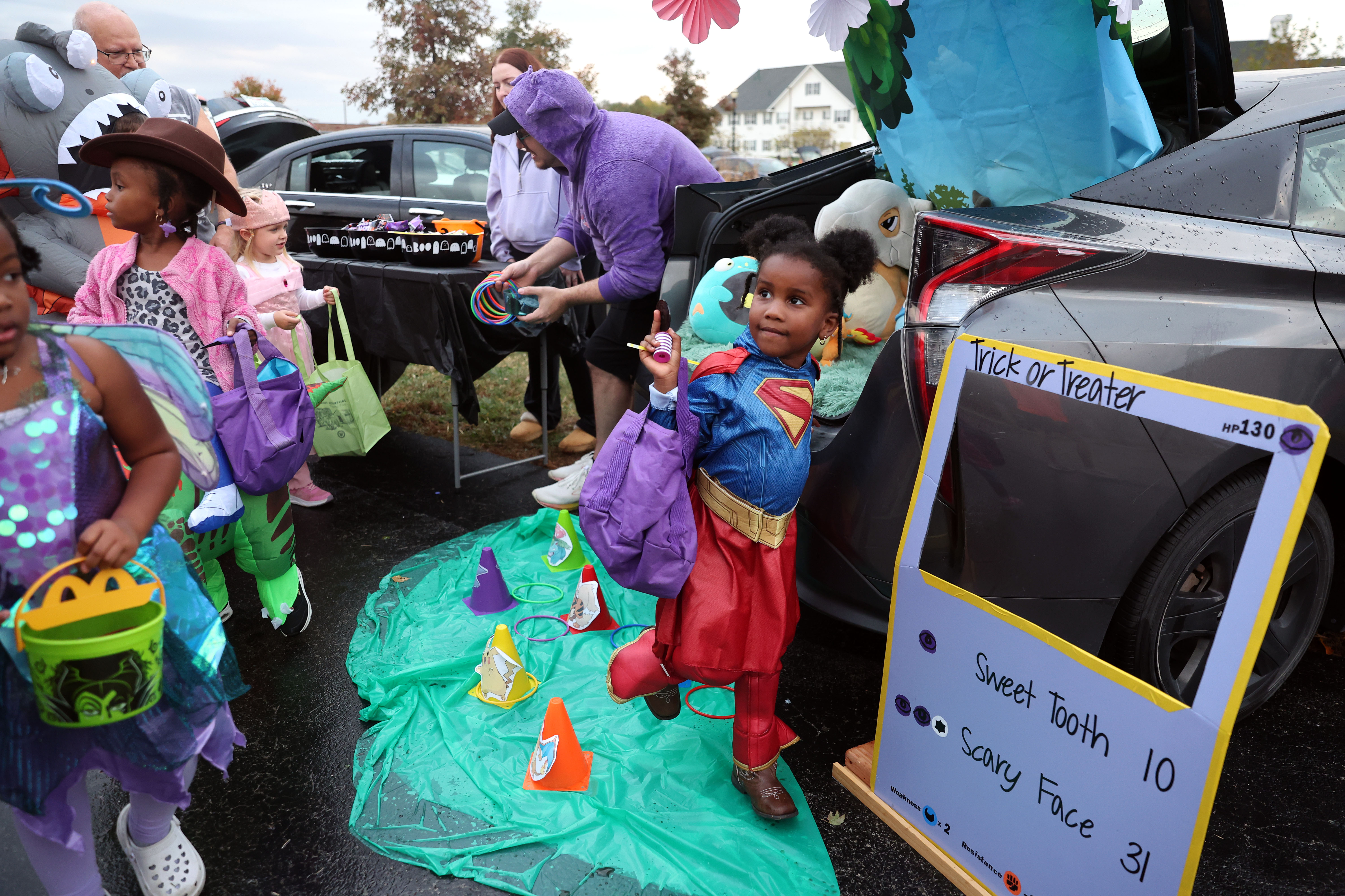 Students in costume Trunk-or-Treat