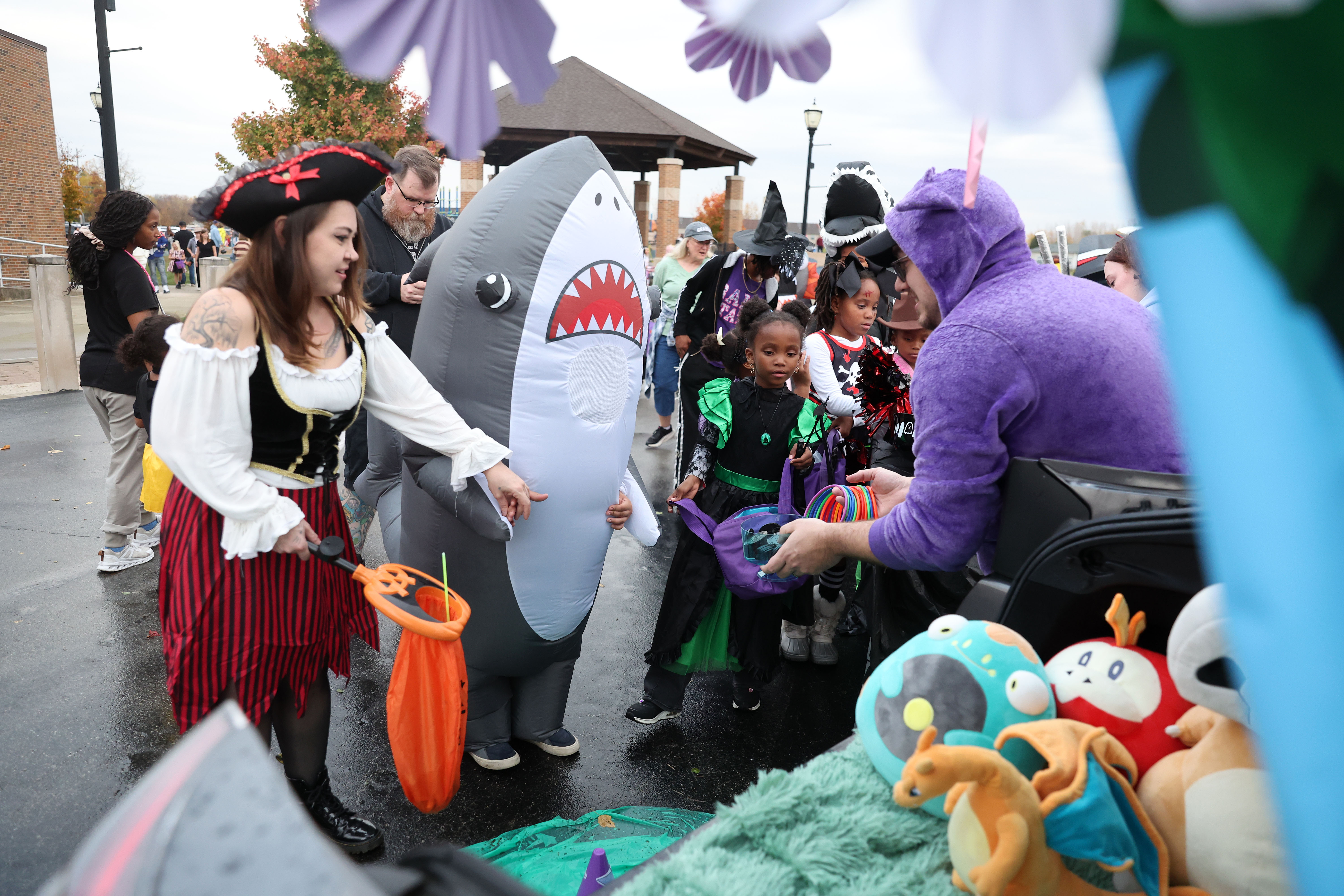 Students in costume Trunk-or-Treat