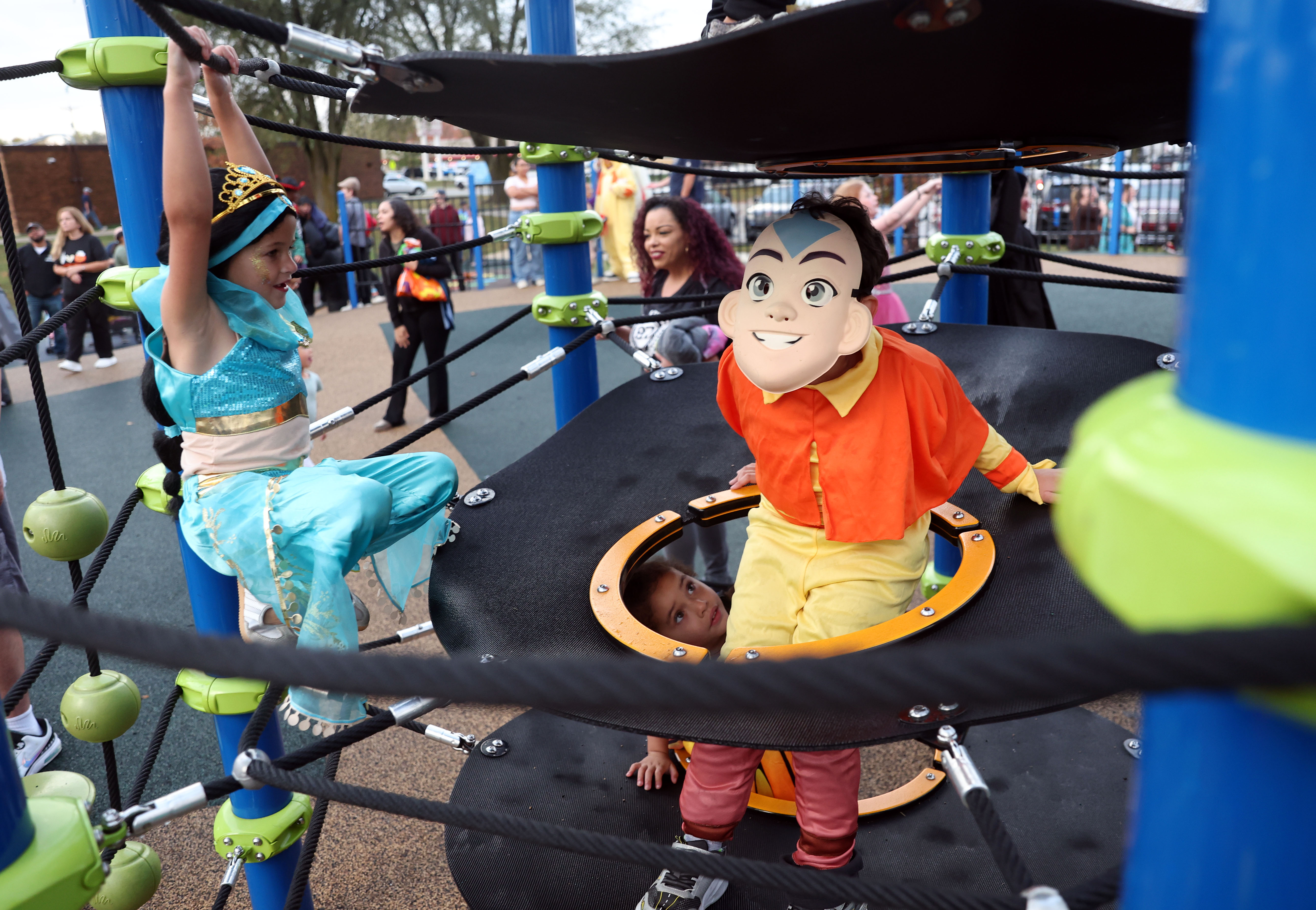 Students in costume Trunk-or-Treat