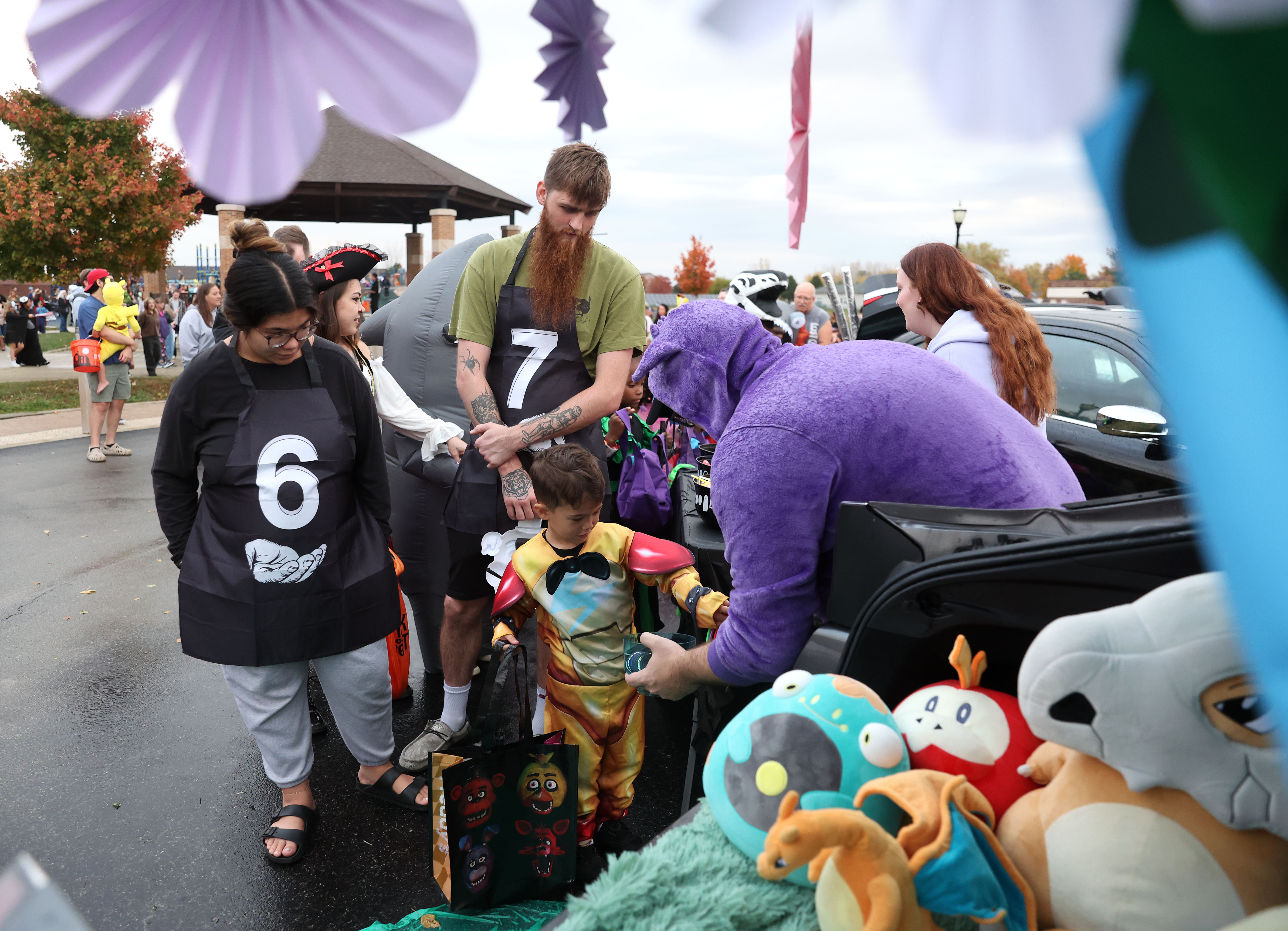Students in costume Trunk-or-Treat