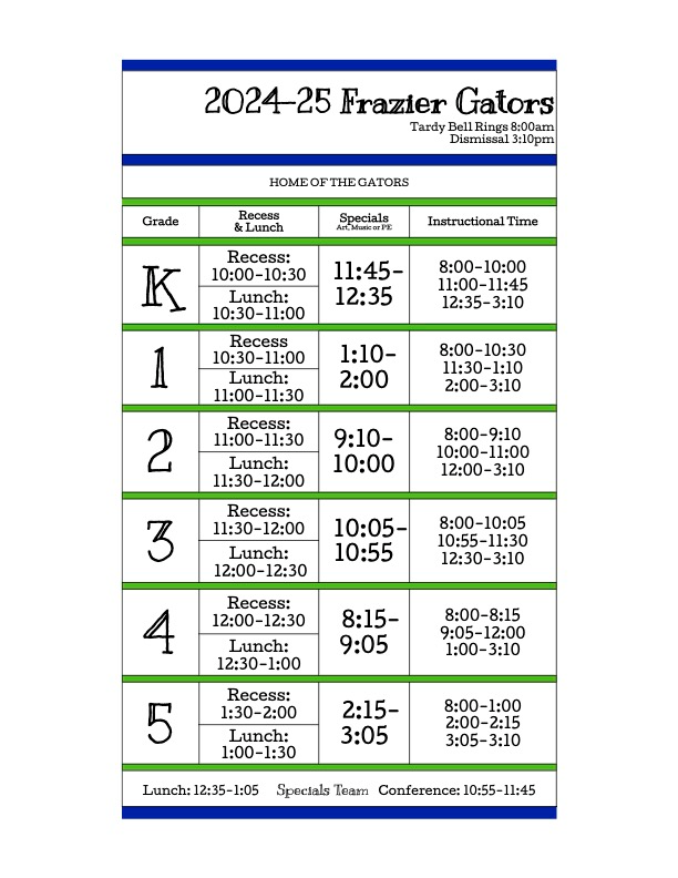 Schedule