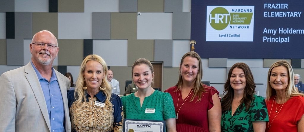 Frazier Elementary recognized at the September school board meeting for HRS Level 2 Certification.