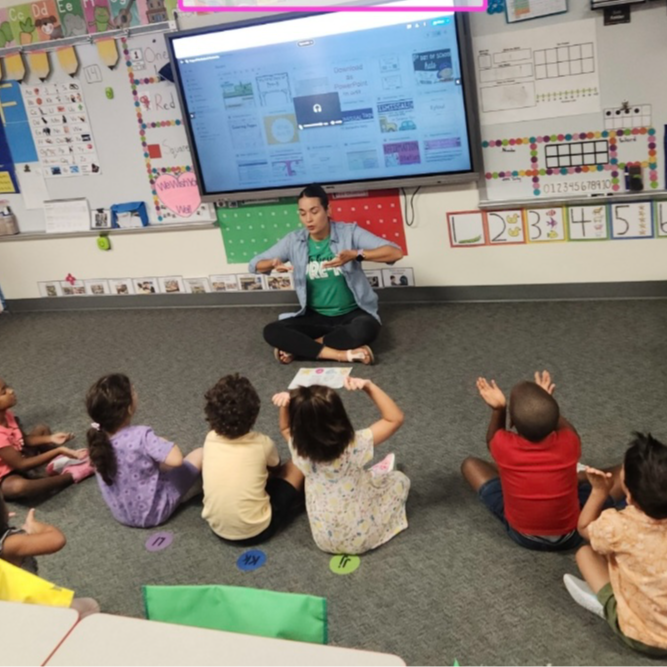 teacher in classroom