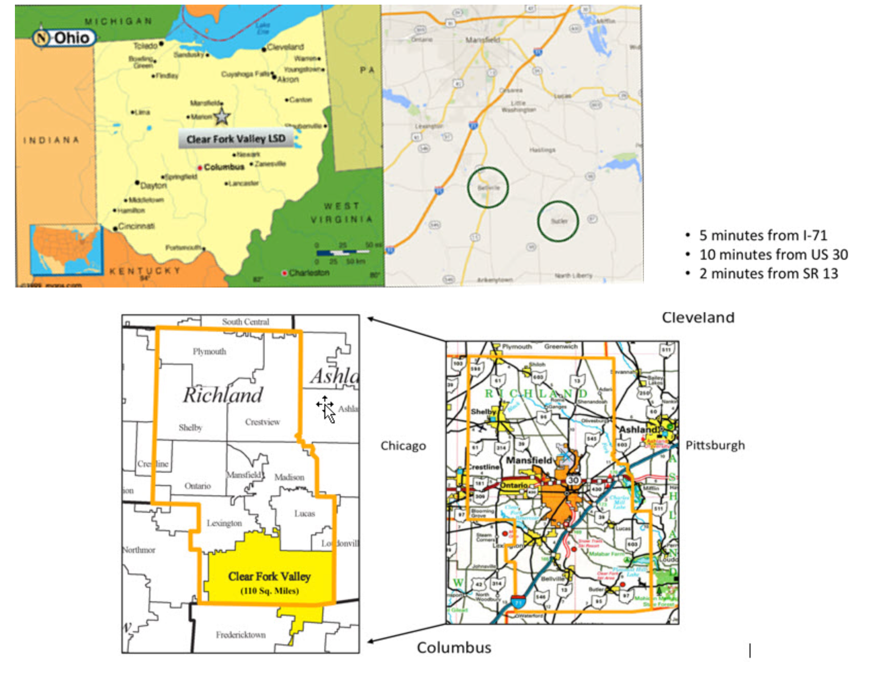 Maps of Clear Fork Valley location