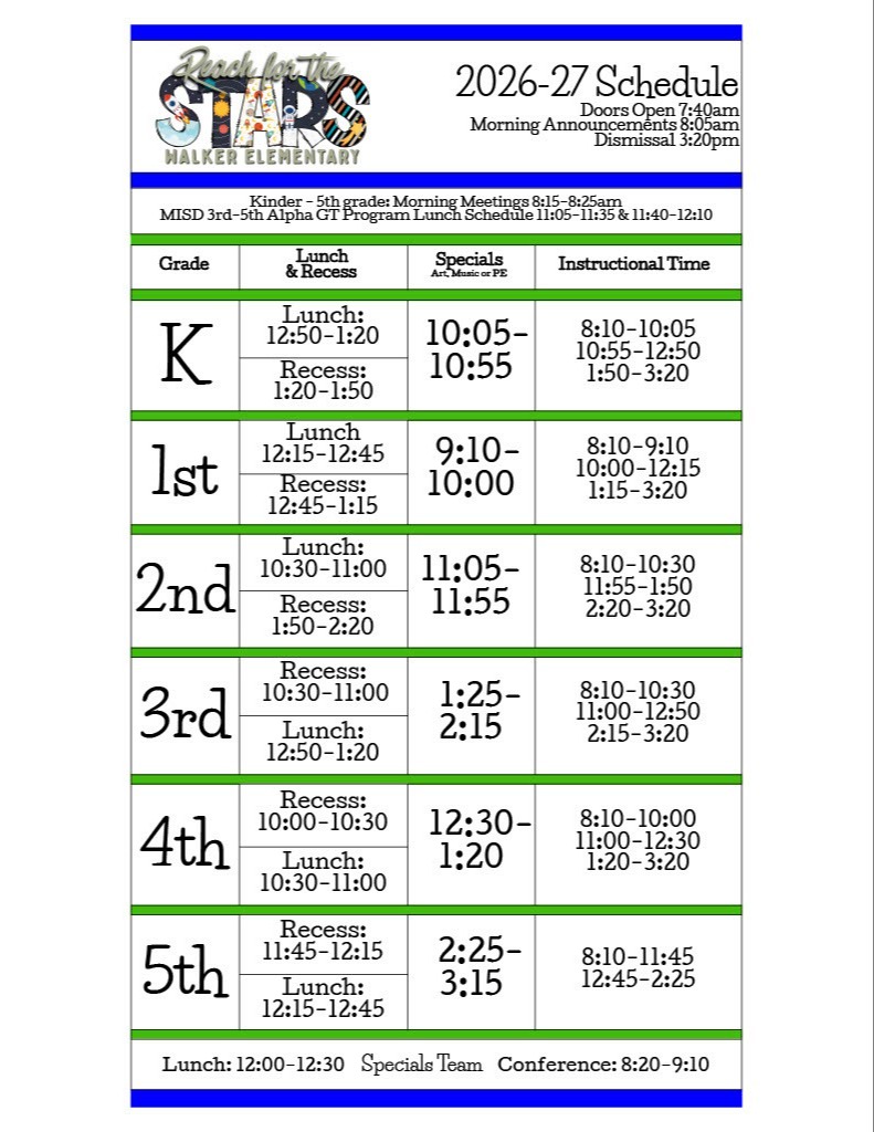 Daily Schedule