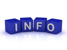 Building blocks that spell the word info