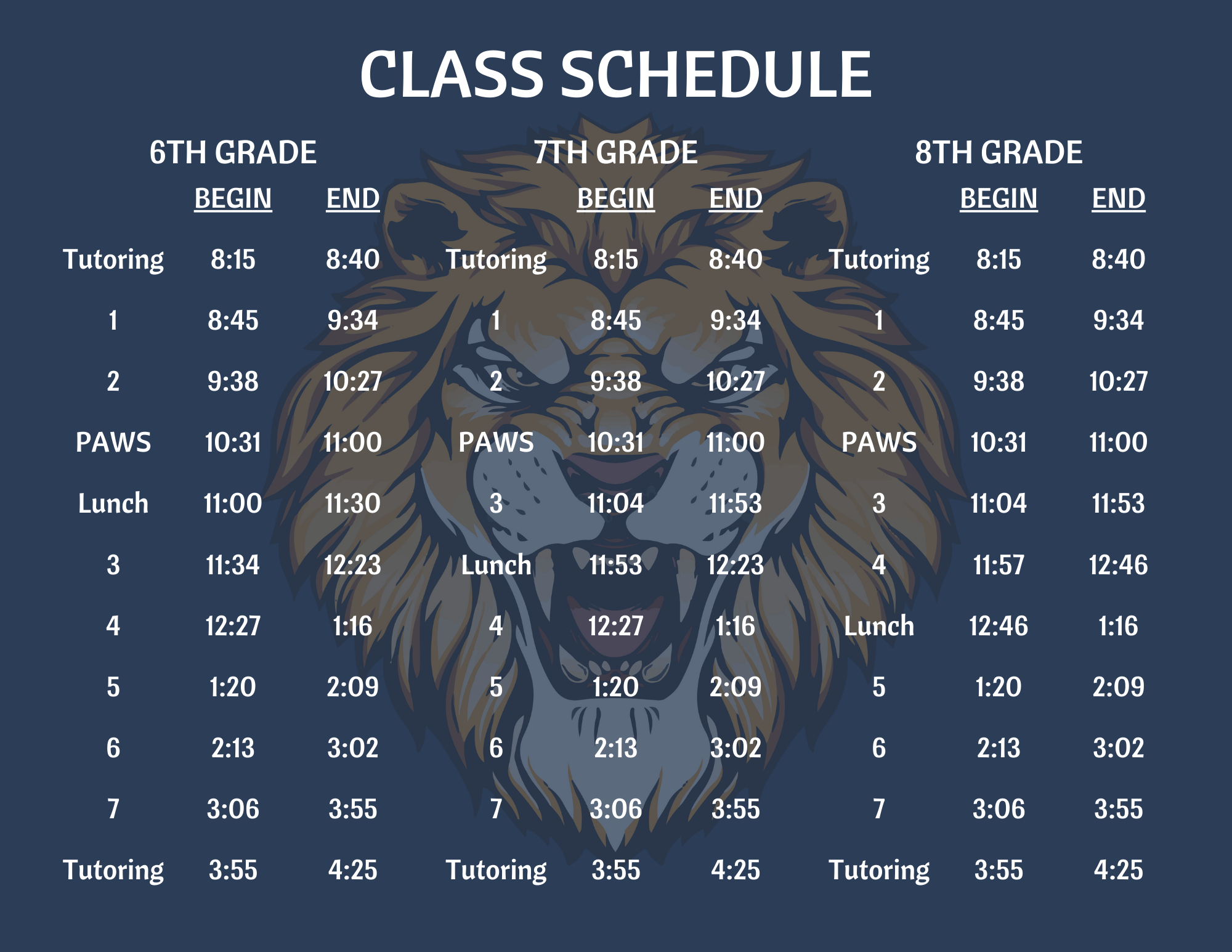 24-25 Bell Schedule