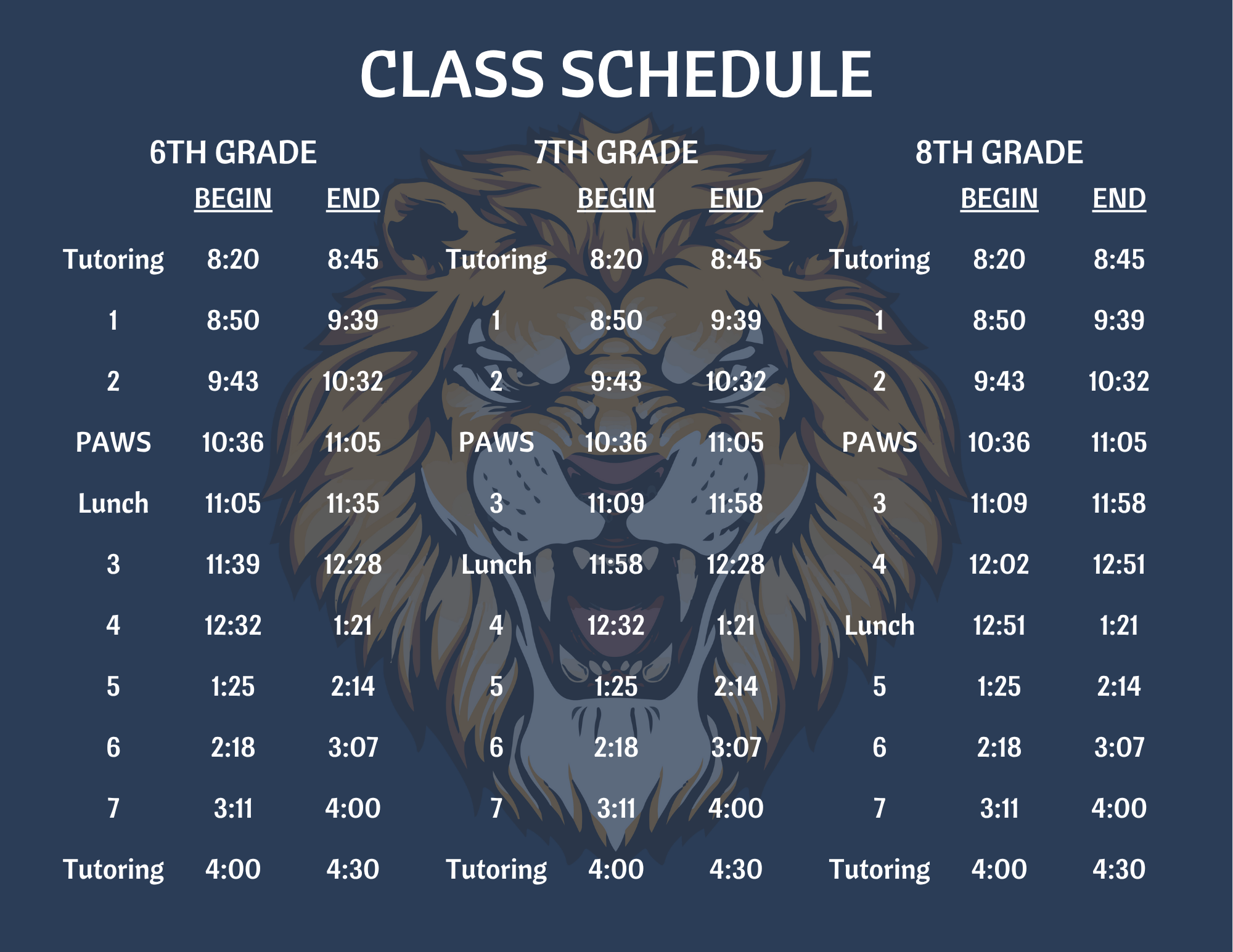 Bell Schedule