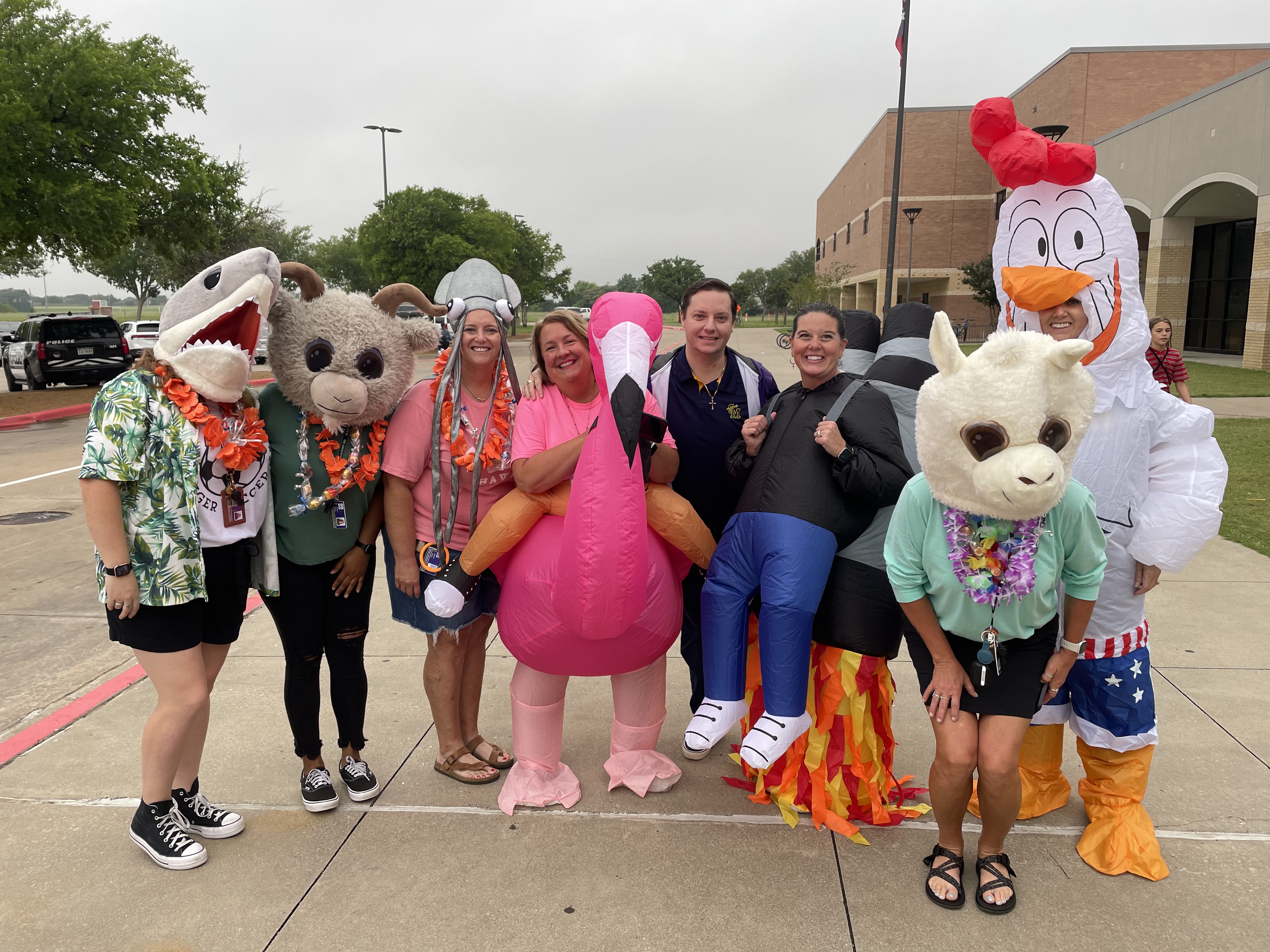 Staff dressed up for last day of school