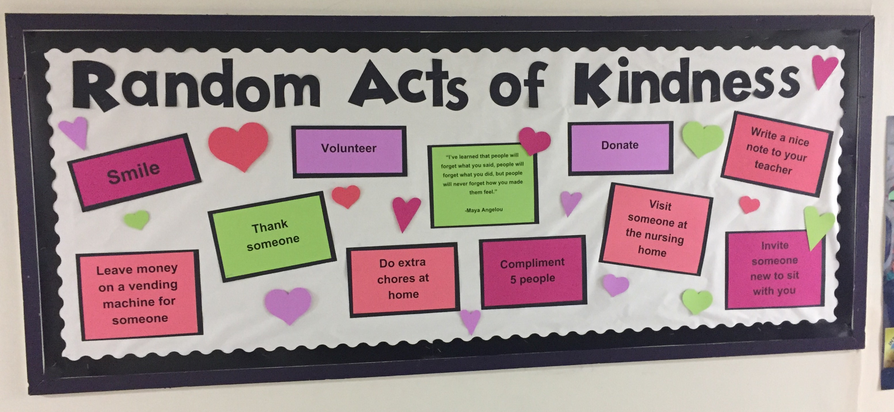 Random Acts of Kindness Bulletin Board