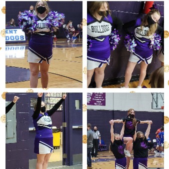 Collage of 8th grade cheerleaders
