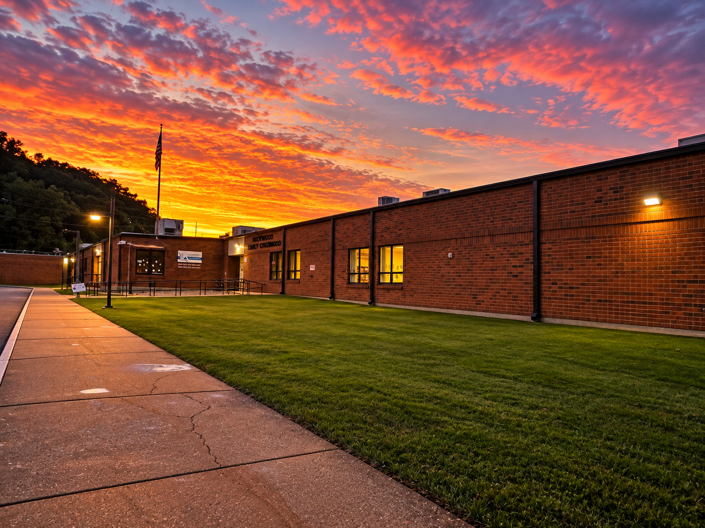 Sunrise for another bright day at ECC!