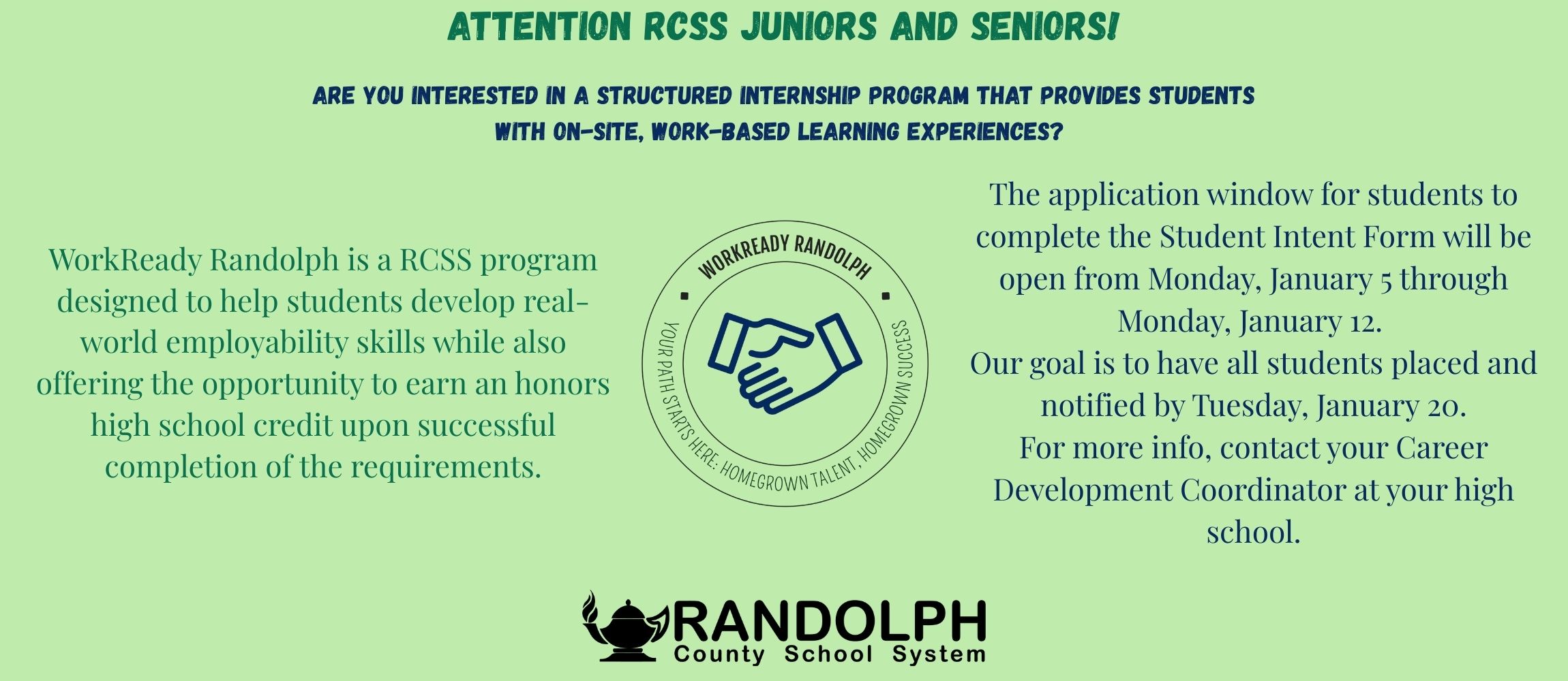 CTE WorkReady Randolph information