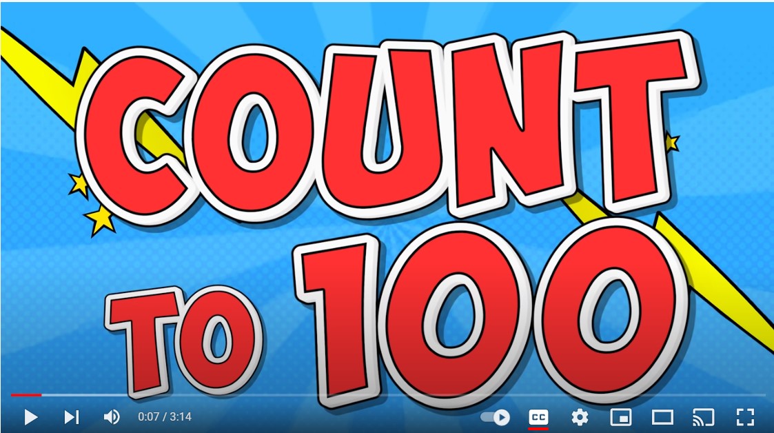 count to one hundred sentence on the picture