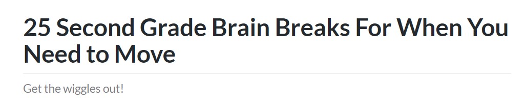 brain breaks sentence