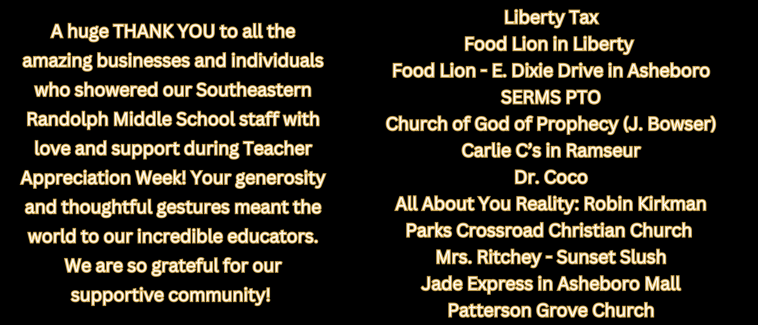 Teacher Appreciation