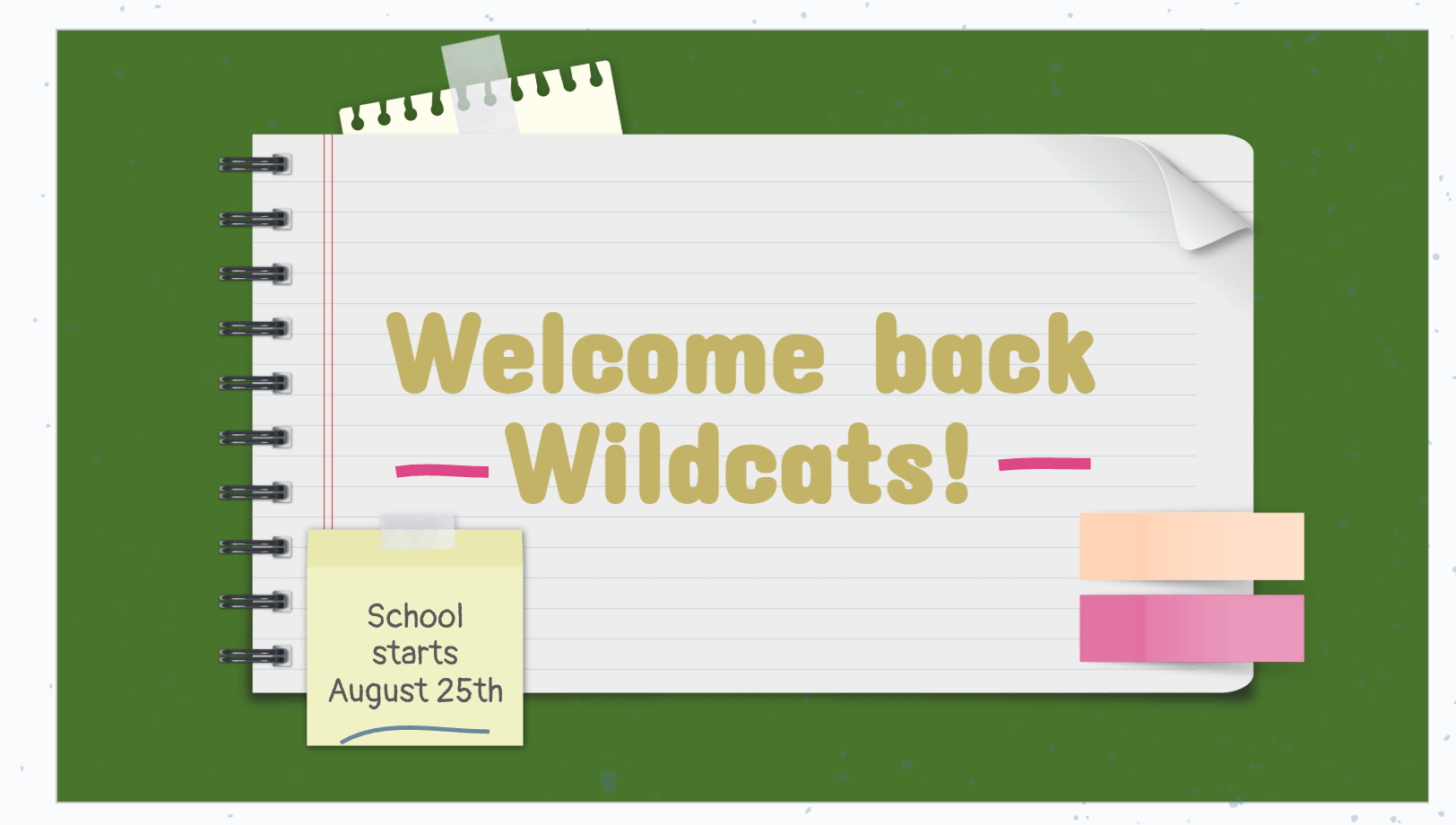 Info for the start of school