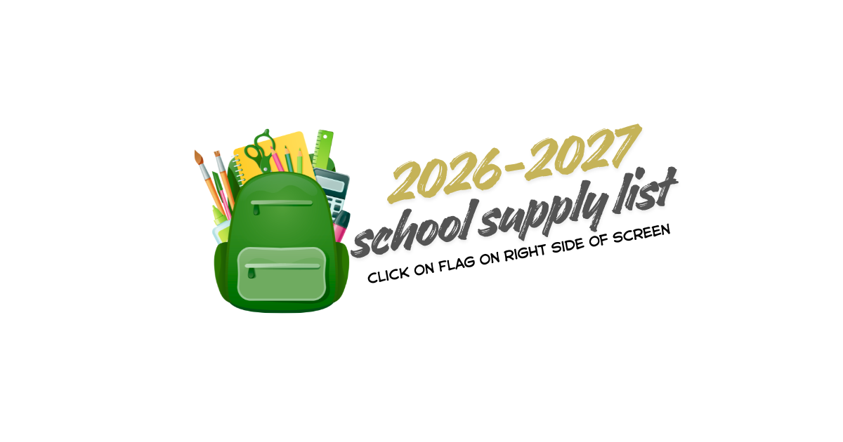 2026-2027 School Supply List