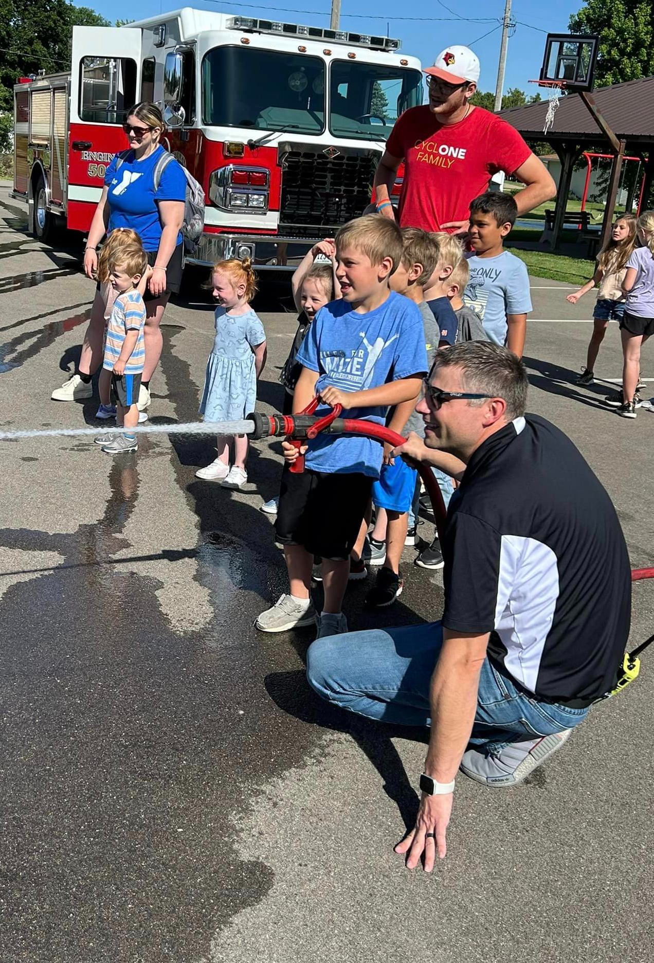 Firefighter demonstration