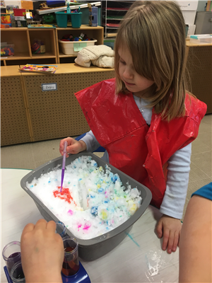 Preschool students doing activities