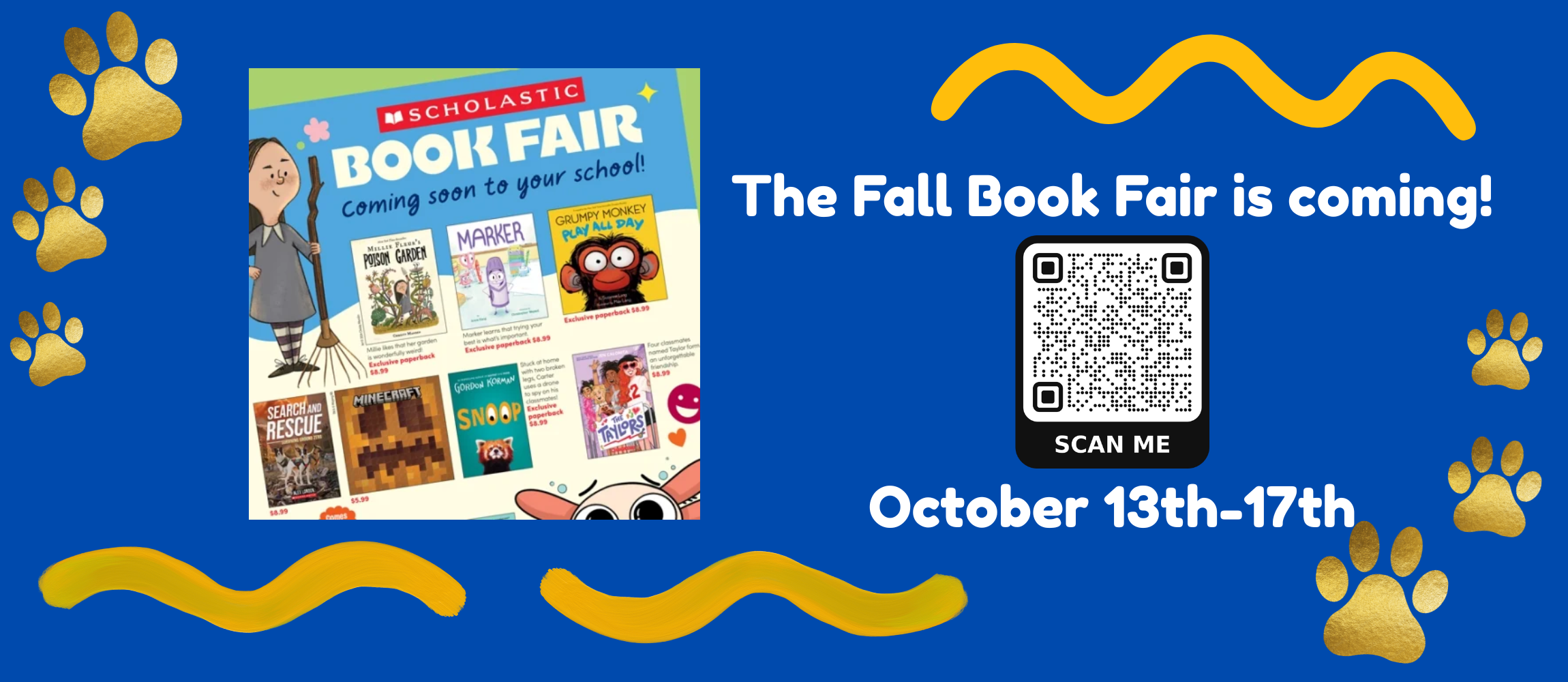 Fall Book Fair is Coming October 13th-17th!