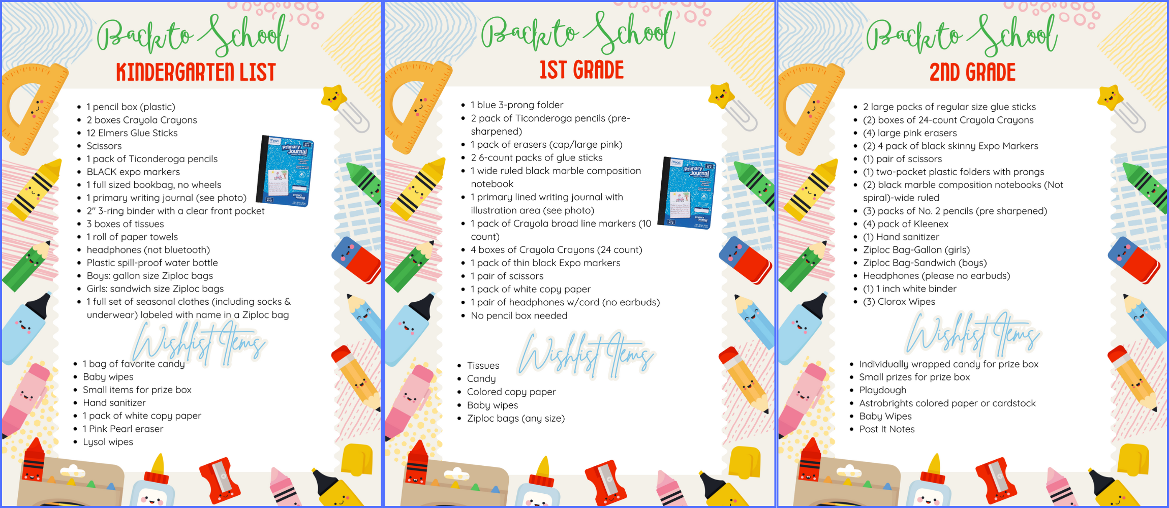 supply lists