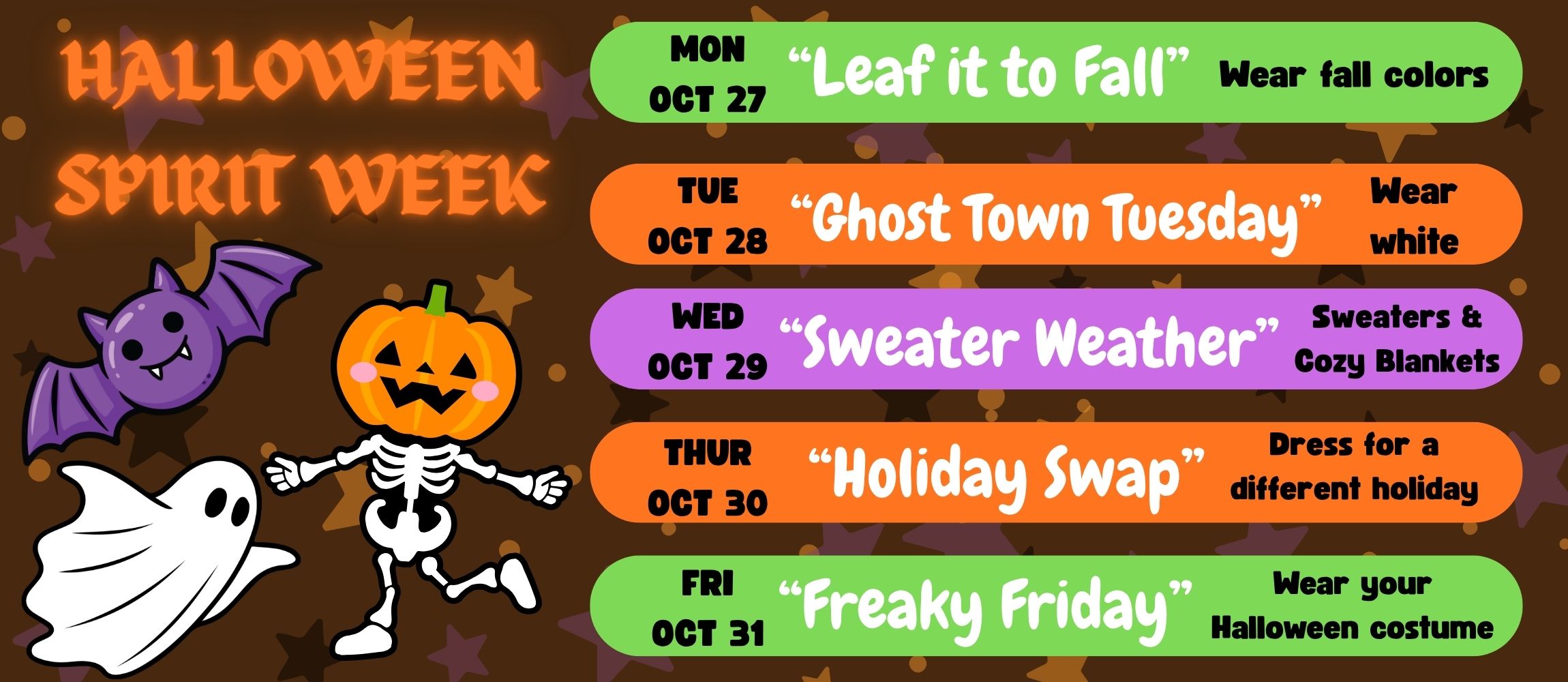 halloween spirit week