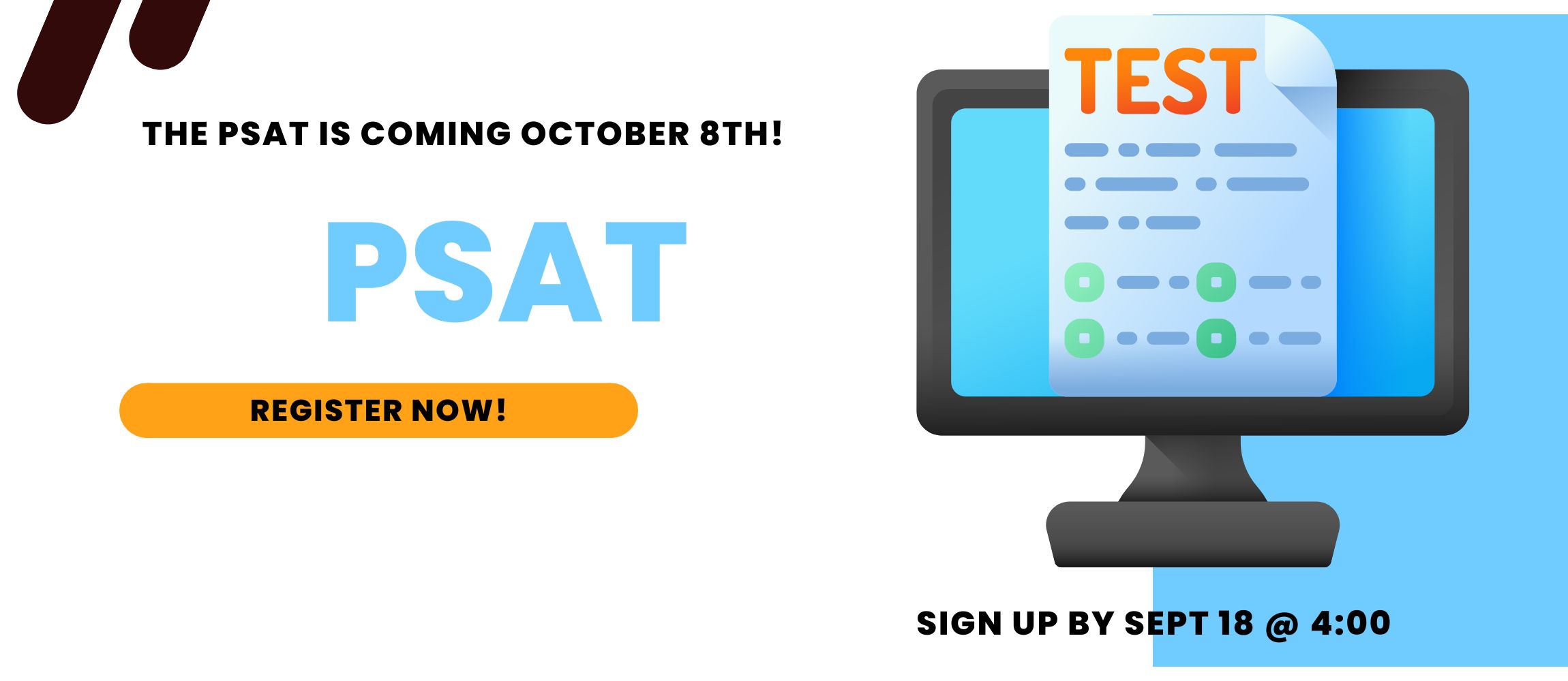 Sign up for the PSAT