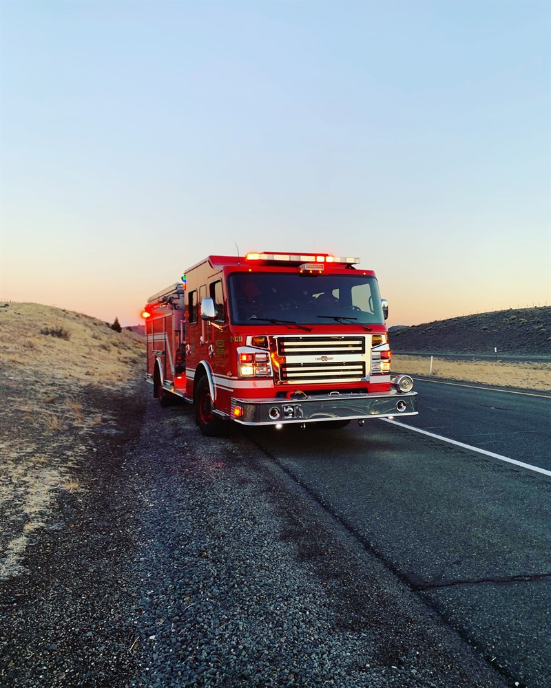 Firetruck on the highway