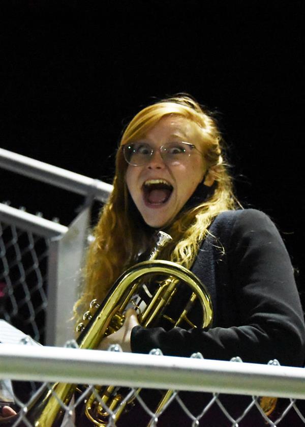 Band member smiling for picture