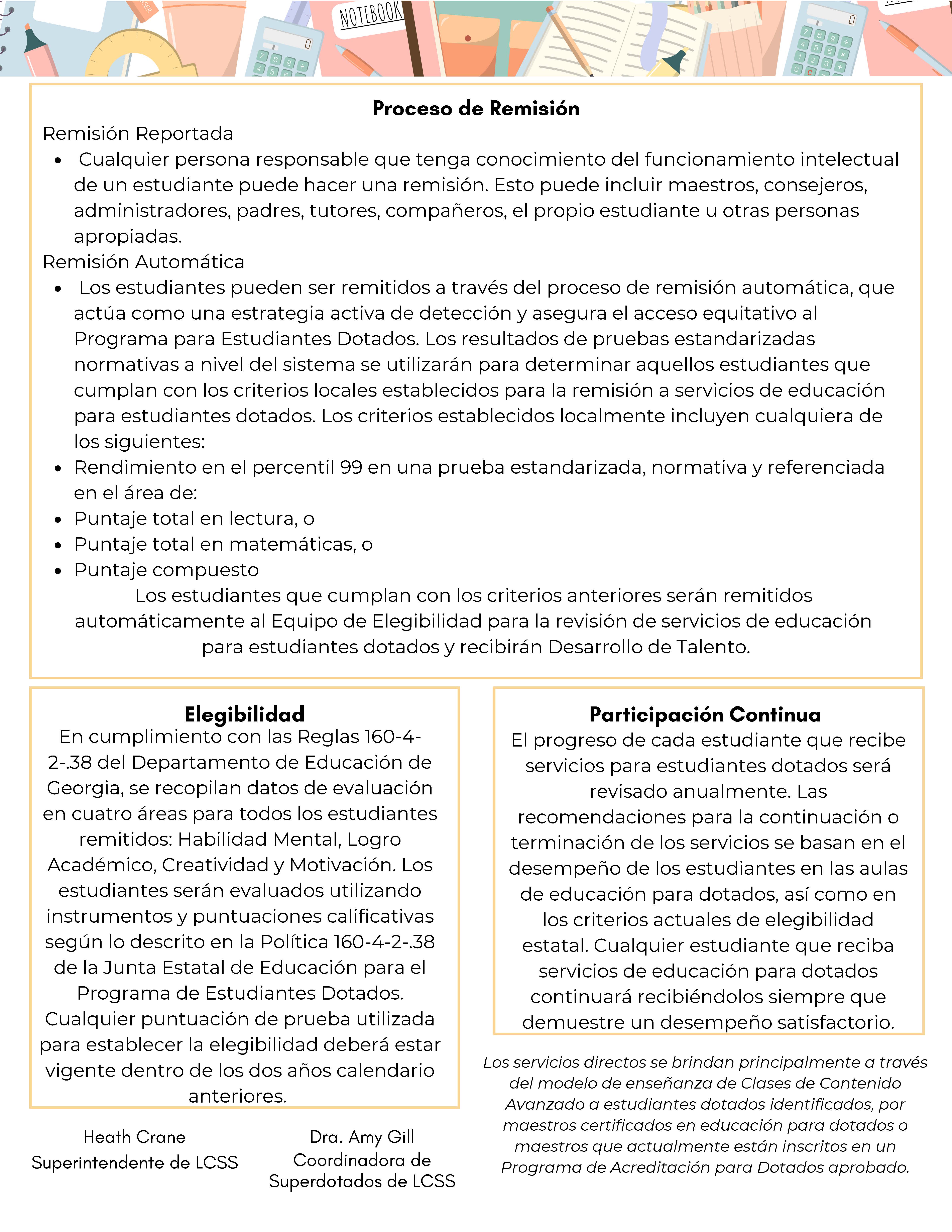 Programa de Educación para Estudiantes Dotados