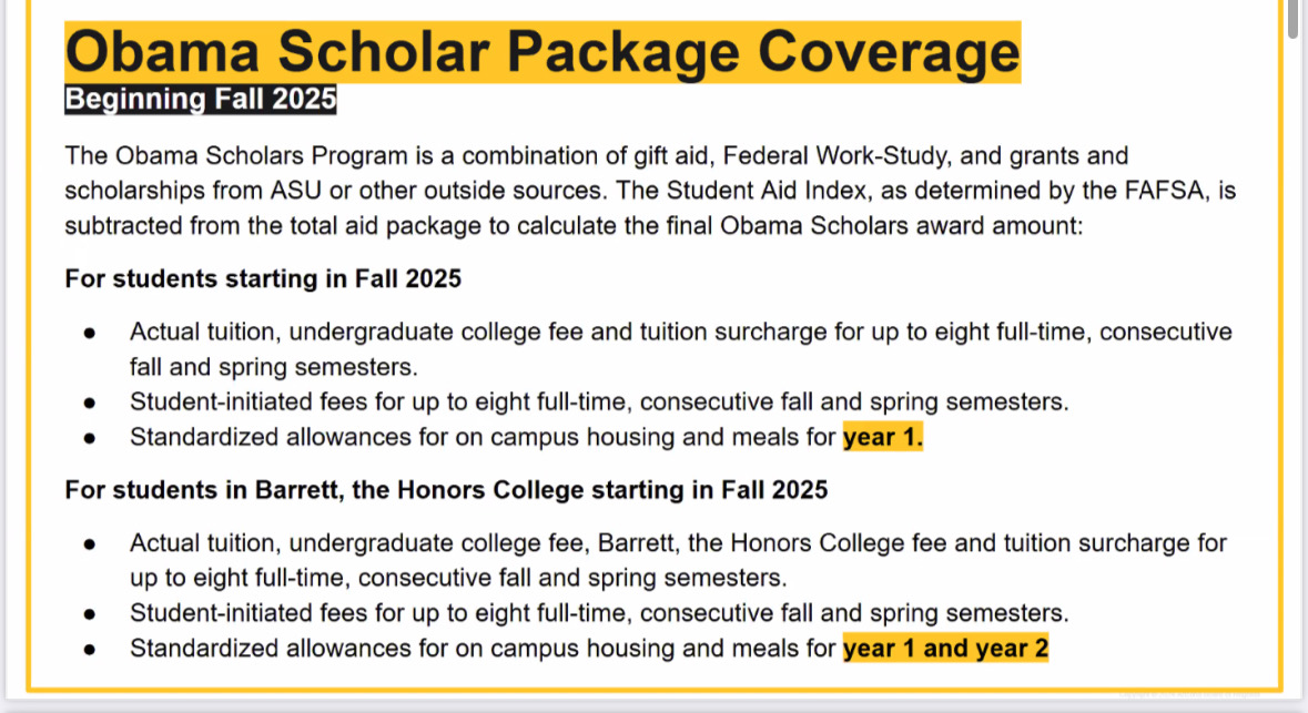 Obama Scholar Package Coverage