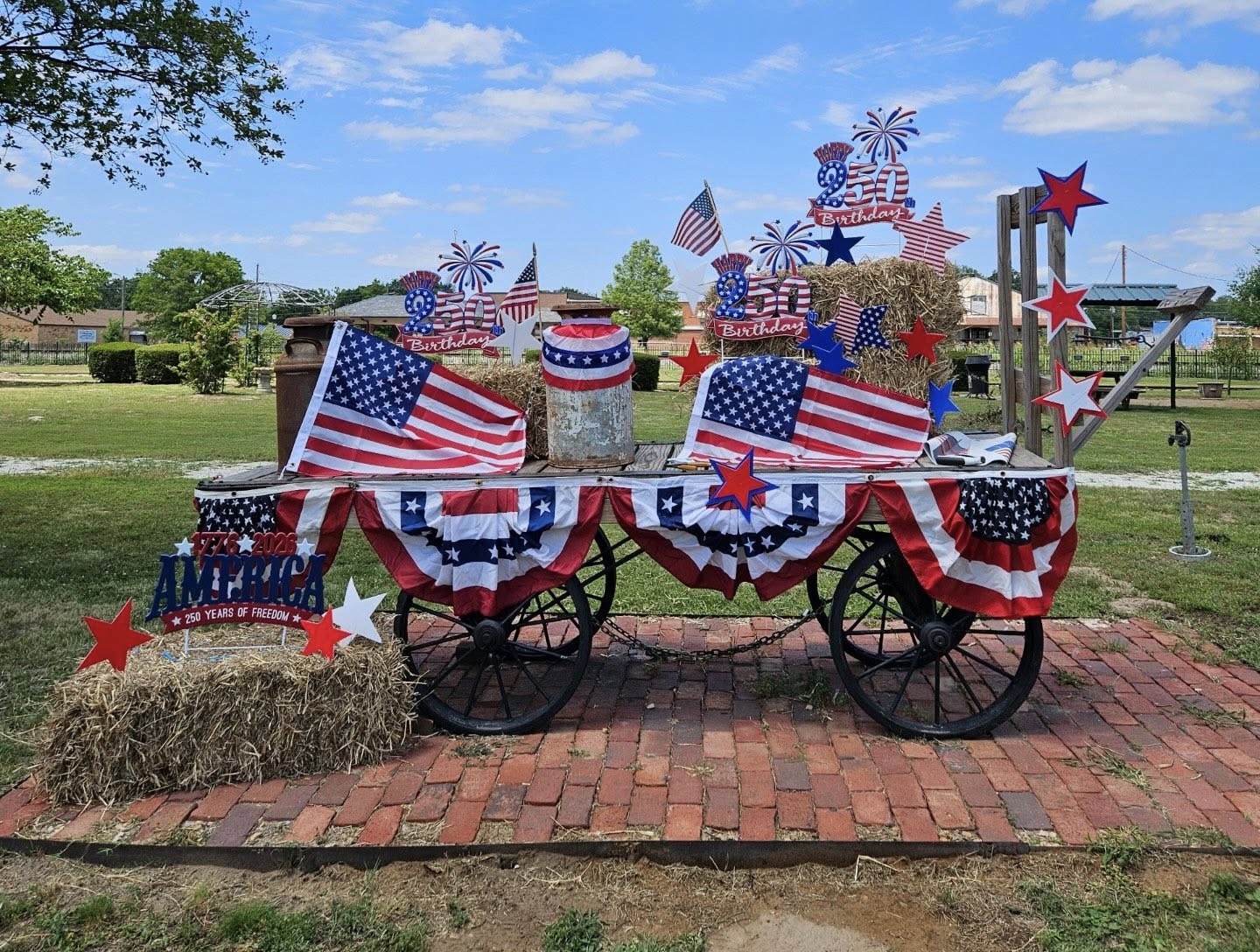 America250 Decorations at Iron Horse Square