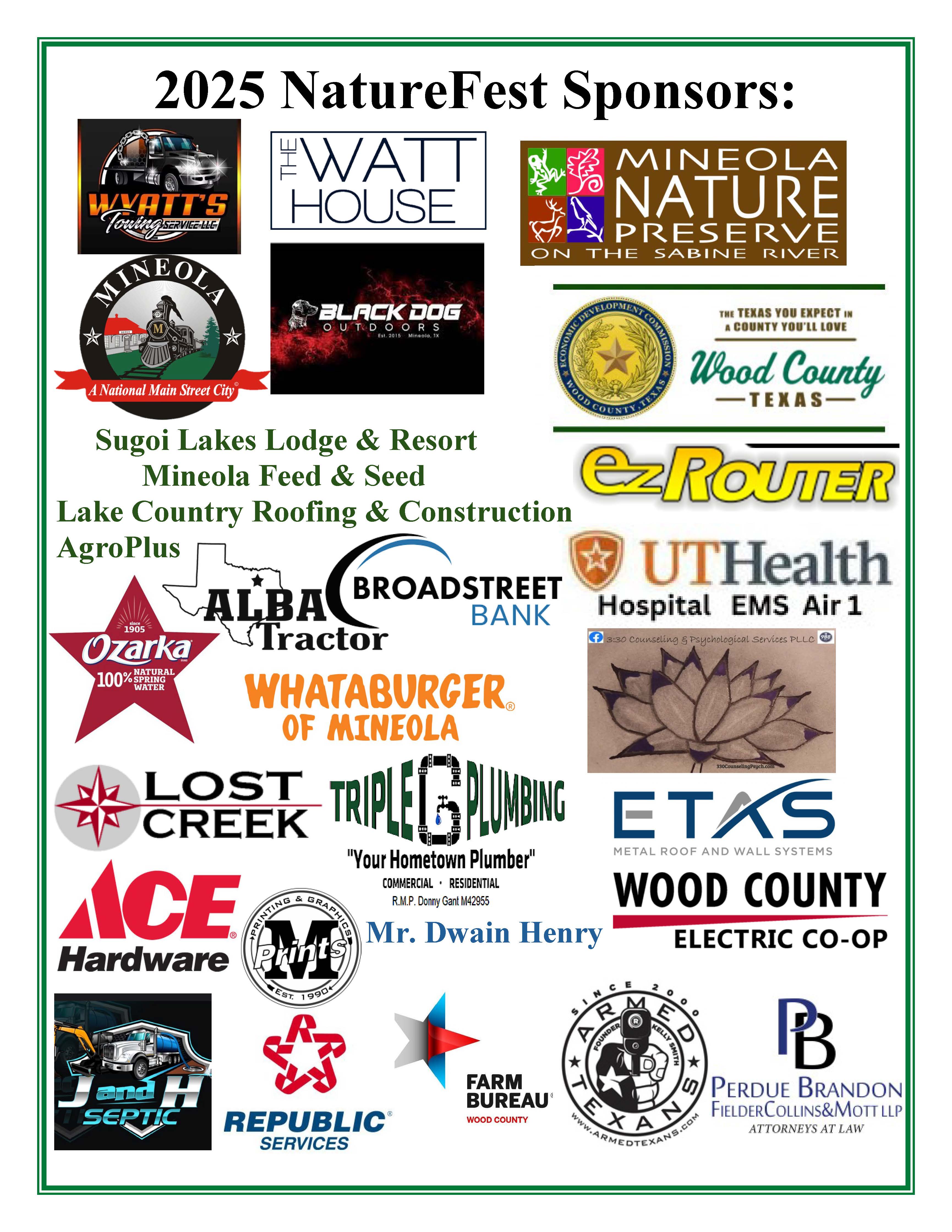 Nature Fest Sponsors