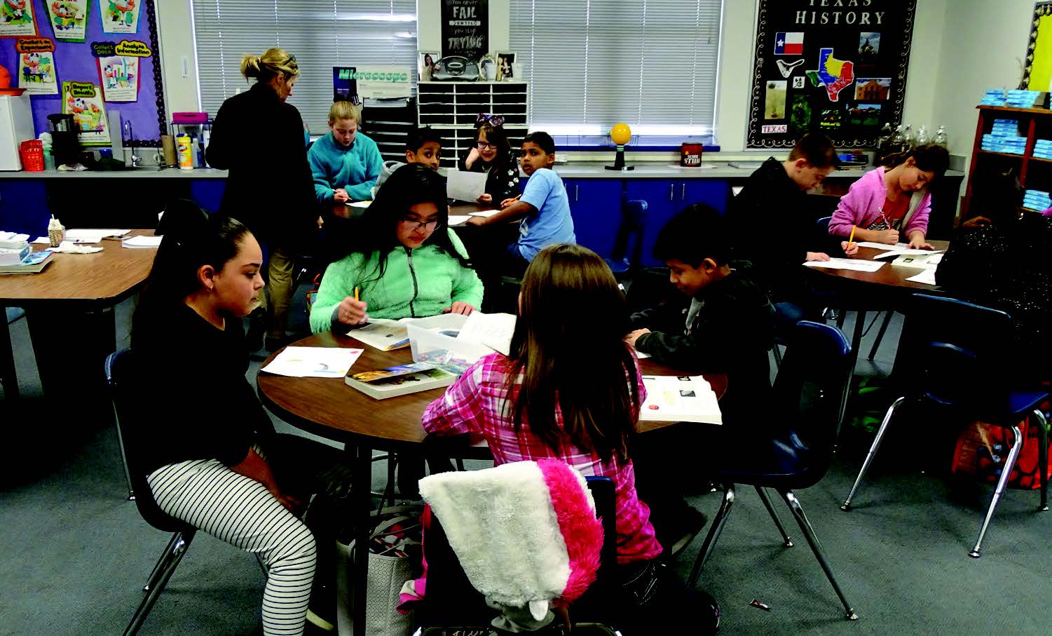 students in class