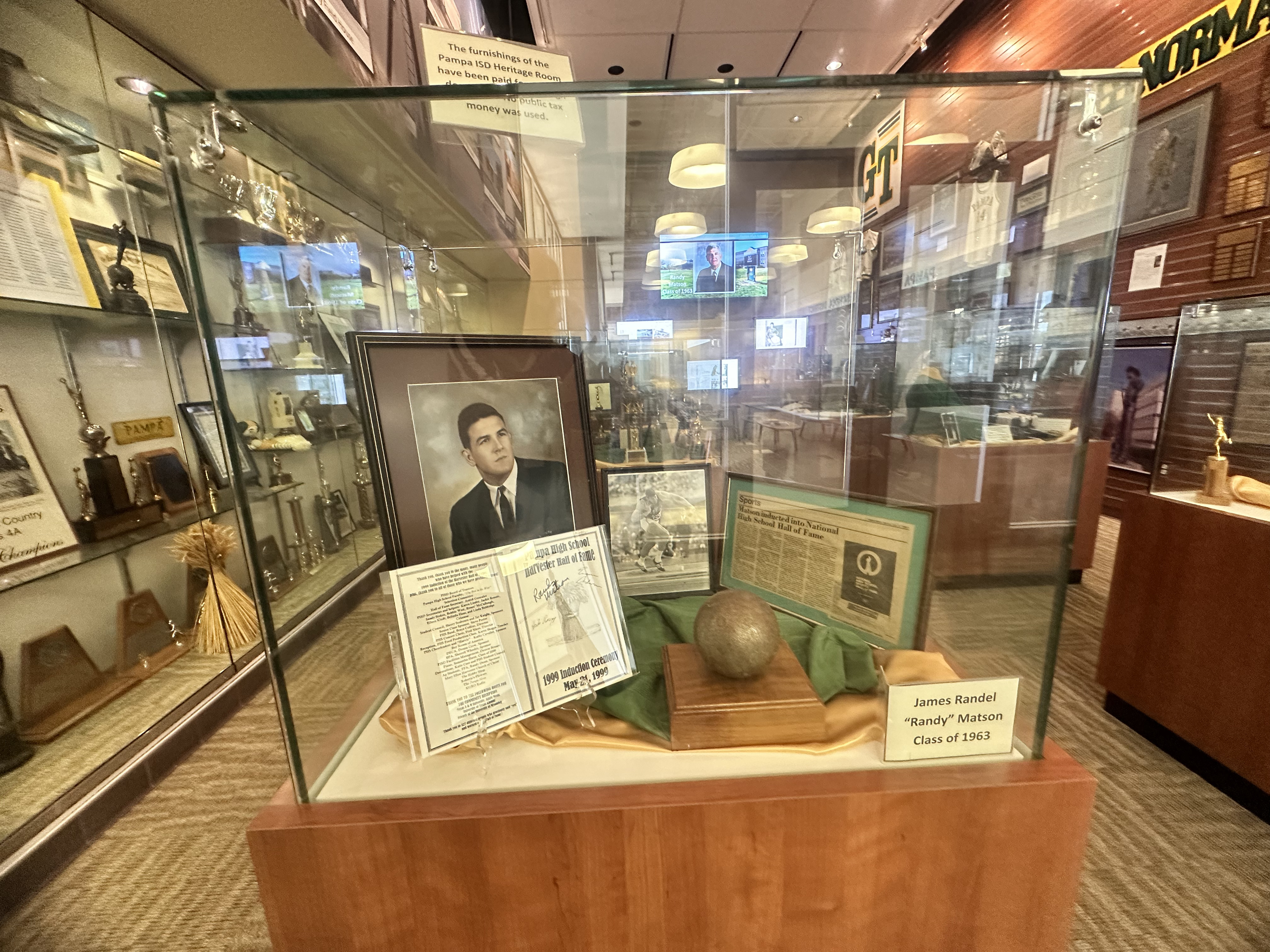 Randy Matson Display case