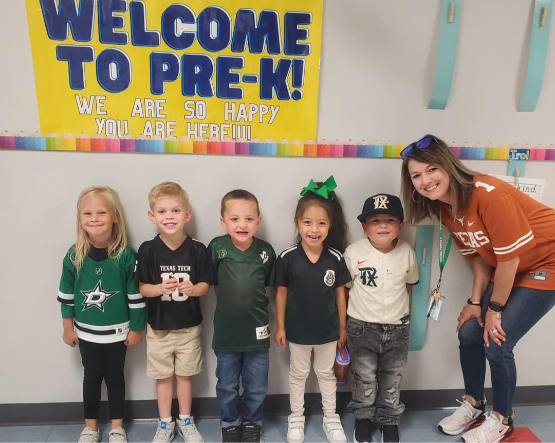 Welcome to pre-k with picture of prek students