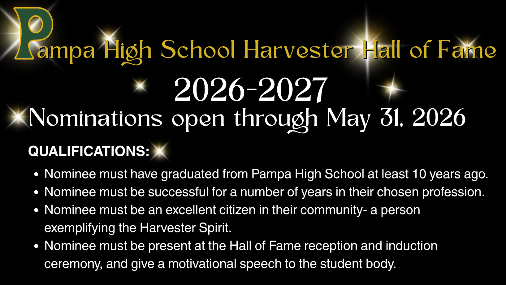 Hall of Fame Nomination Information