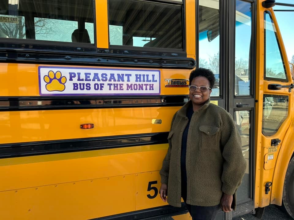  Bus 543 has earned the most positive bus behavior tokens and are officially our Pleasant Hill Bus of the Month! We are so excited and proud of Ms. Works and all the 543 bus riders.