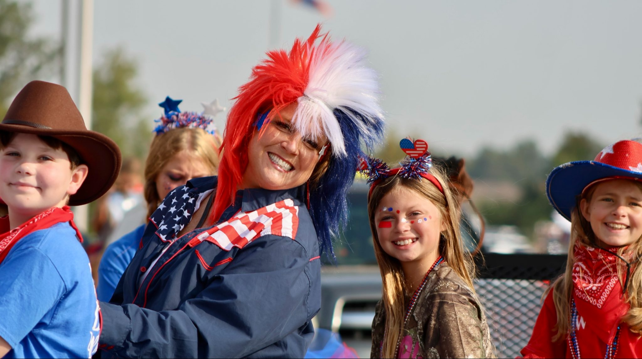 LIS AP smiling on a float