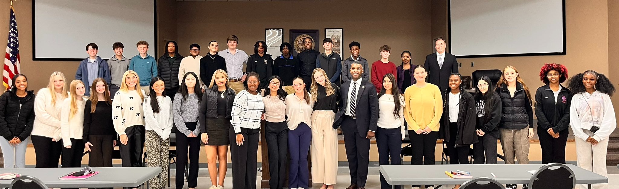 Students with state representative