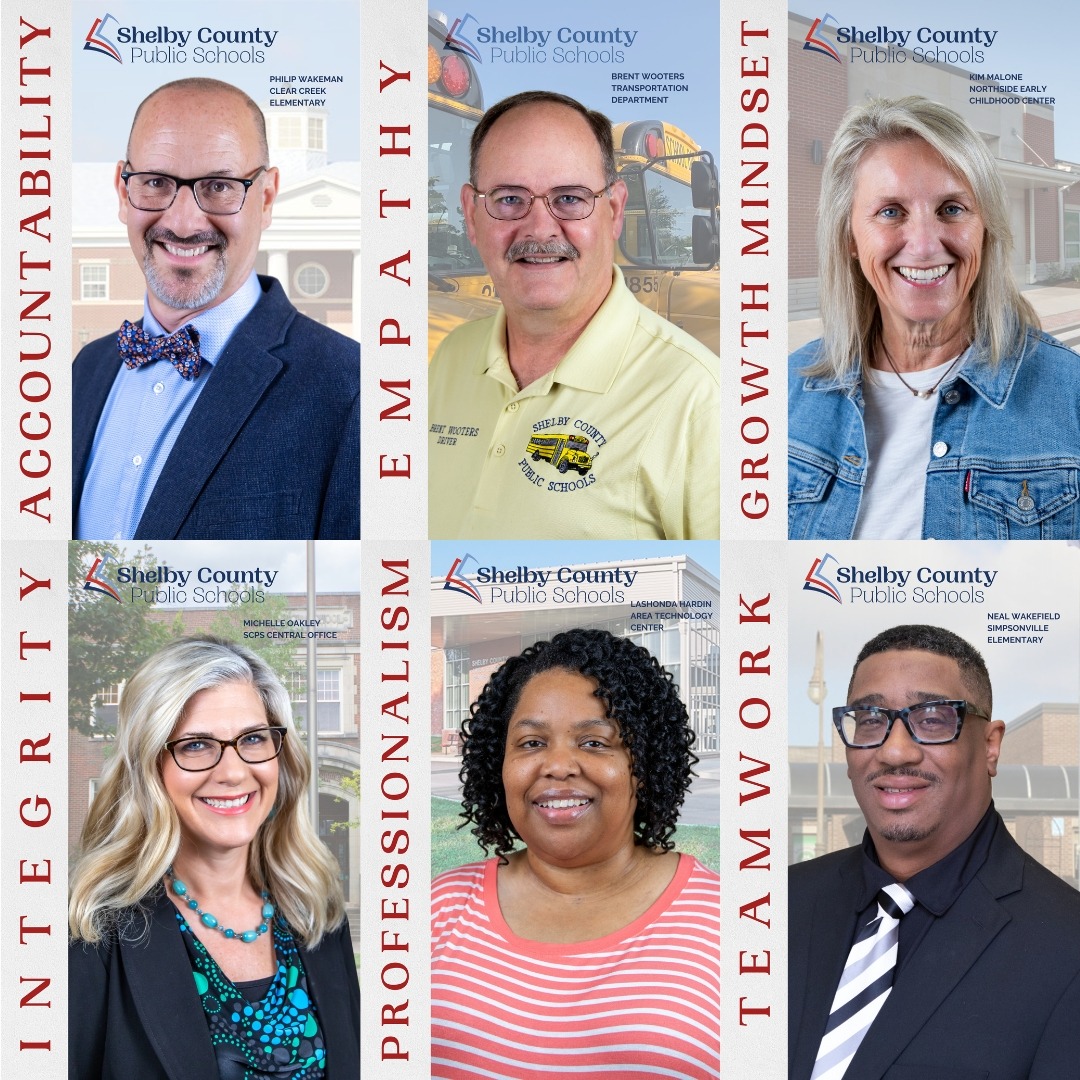 six people who received the core values recognition