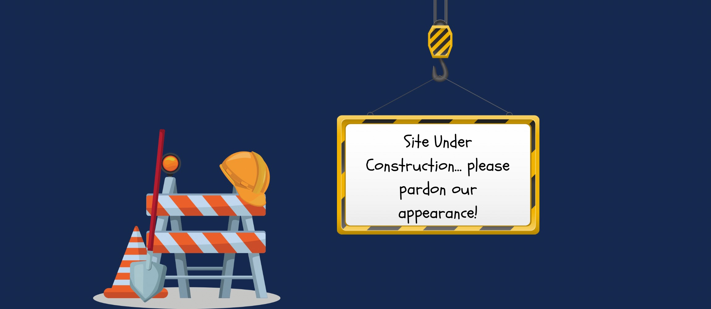 a graphic that reads "Site Under Construction... please pardon our appearance!"